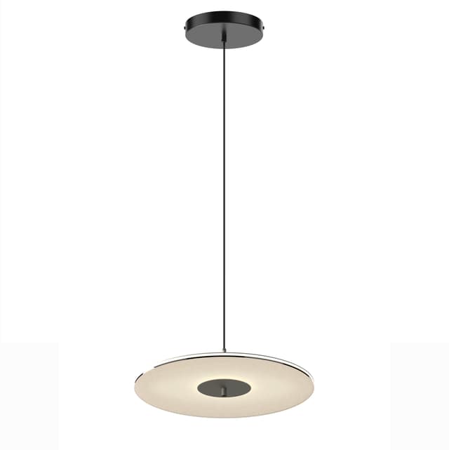 Pendant lamp Nova-450, smoked glass, taupe metal, TAR - DIMENSION