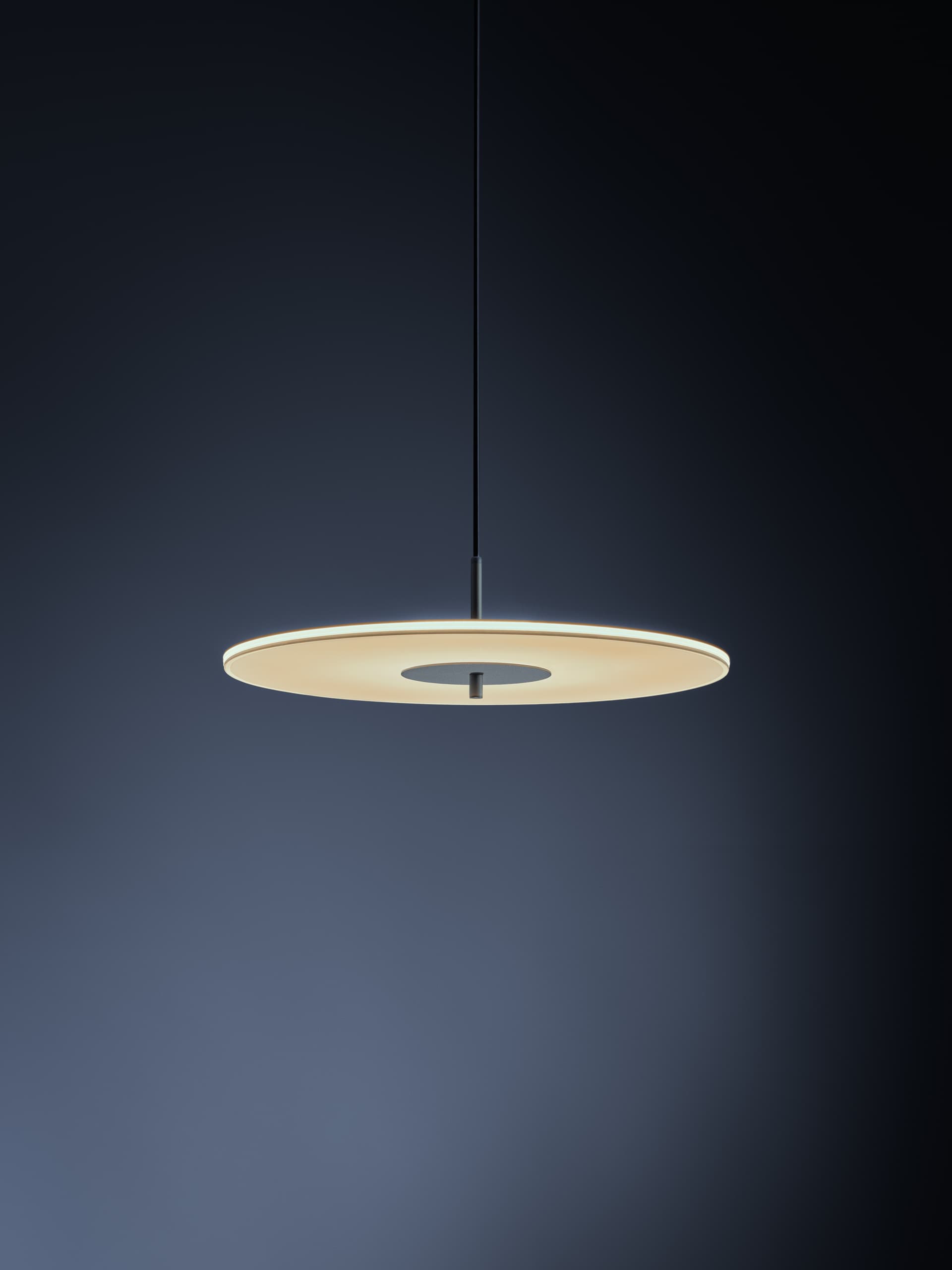 Pendant lamp Nova-450, smoked glass, taupe metal, TAR - 344560