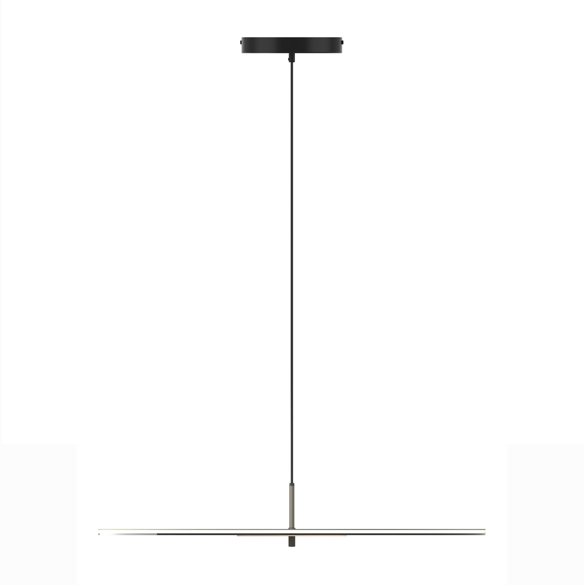 Pendant lamp Nova-570, smoked glass, taupe metal, TAR - 344559