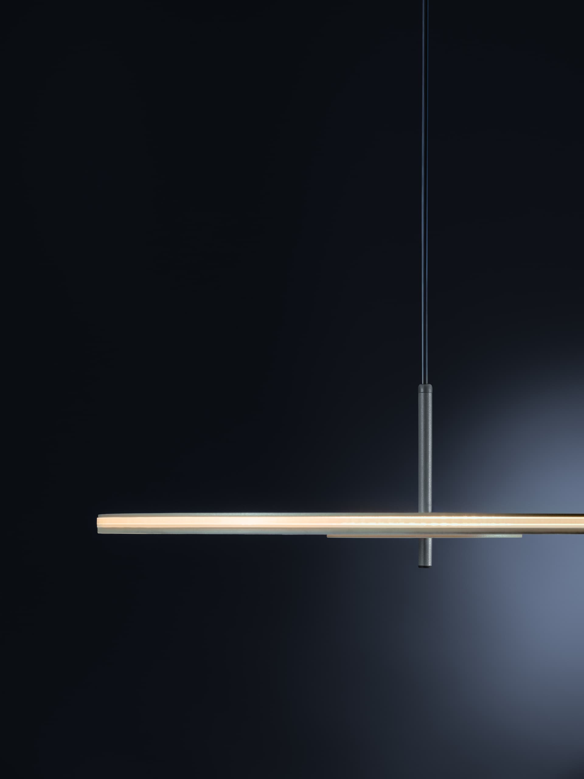 Pendant lamp Nova-570, smoked glass, taupe metal, TAR - 344554