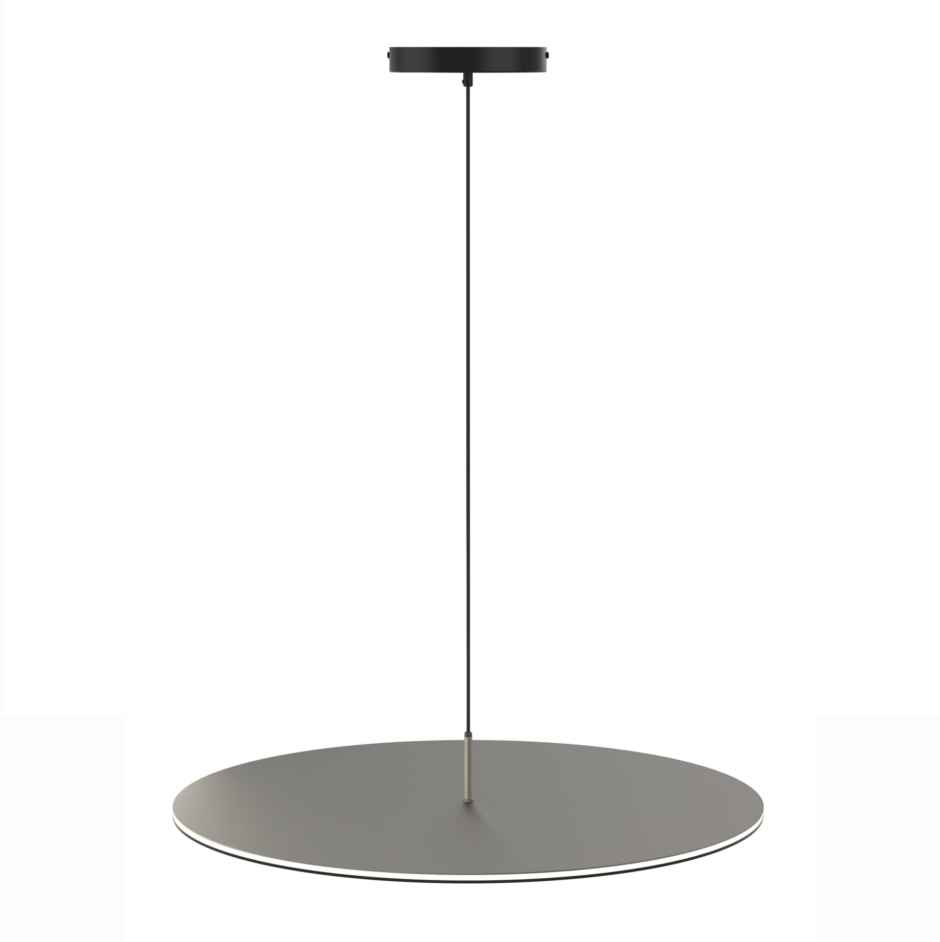 Pendant lamp Nova-570, smoked glass, taupe metal, TAR - 344558