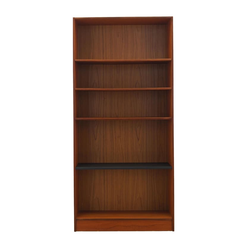 Bookcase, brown teak, Denmark, 1970s.