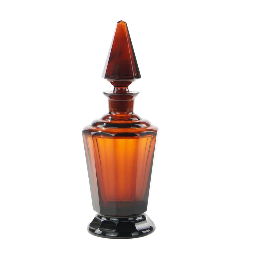 Decanter Art Deco, topaz crystal, Czech Republic, 1920s