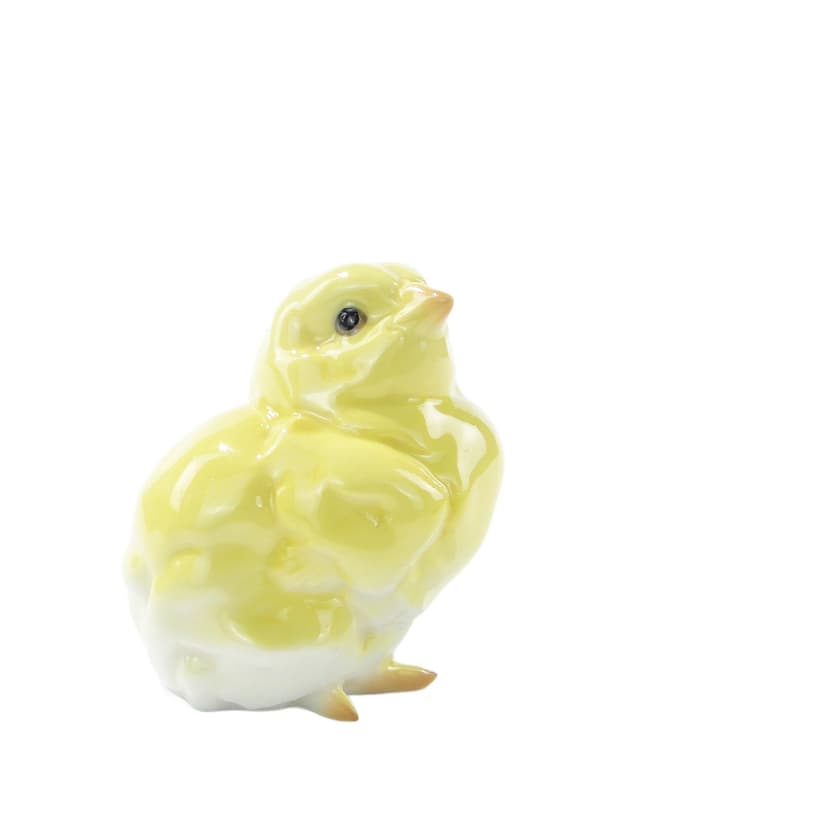 Cabinet figurine Chick on the Hunt, shaded porcelain, Hutschenreuther, Germany, 1950s