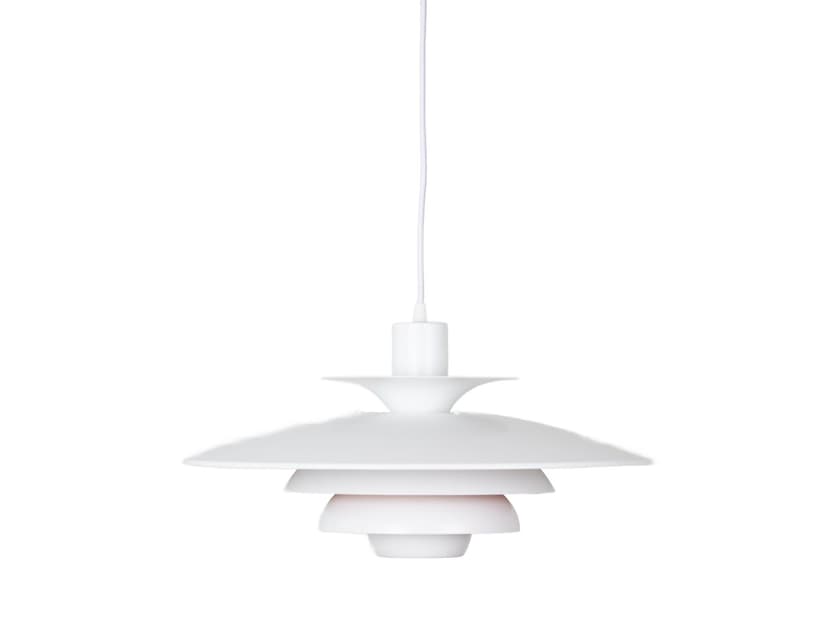 Pendant Lamp Sofie, gold aluminum, by K. Wiborg, Jeka, Denmark, 1980s.