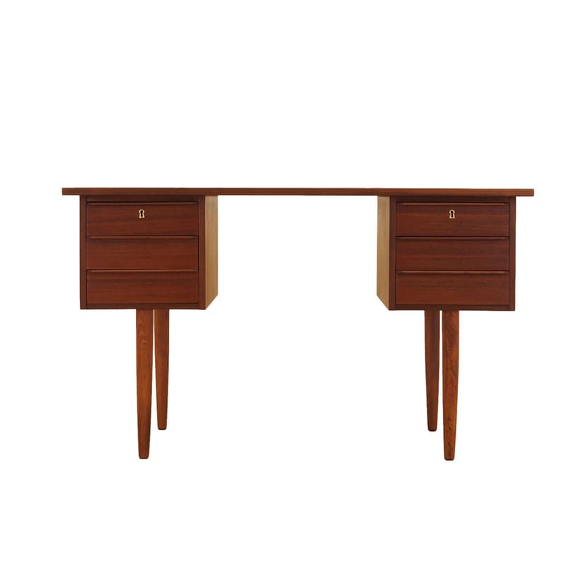 Desk, teak brown, Denmark, 1970s