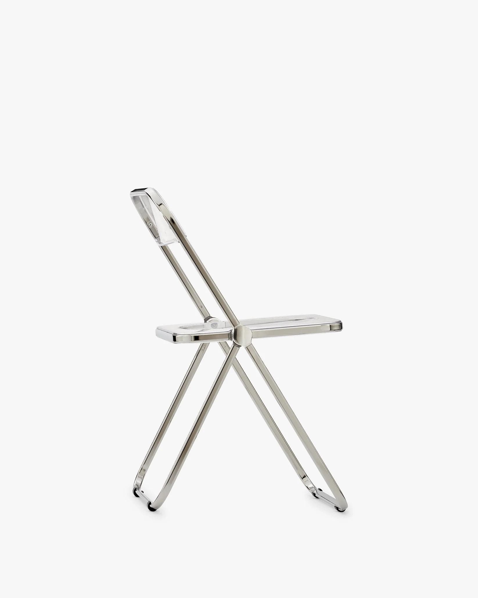 Folding chair Plia, transparent, chrome, by G. Piretti, Anonima Castelli - 348061