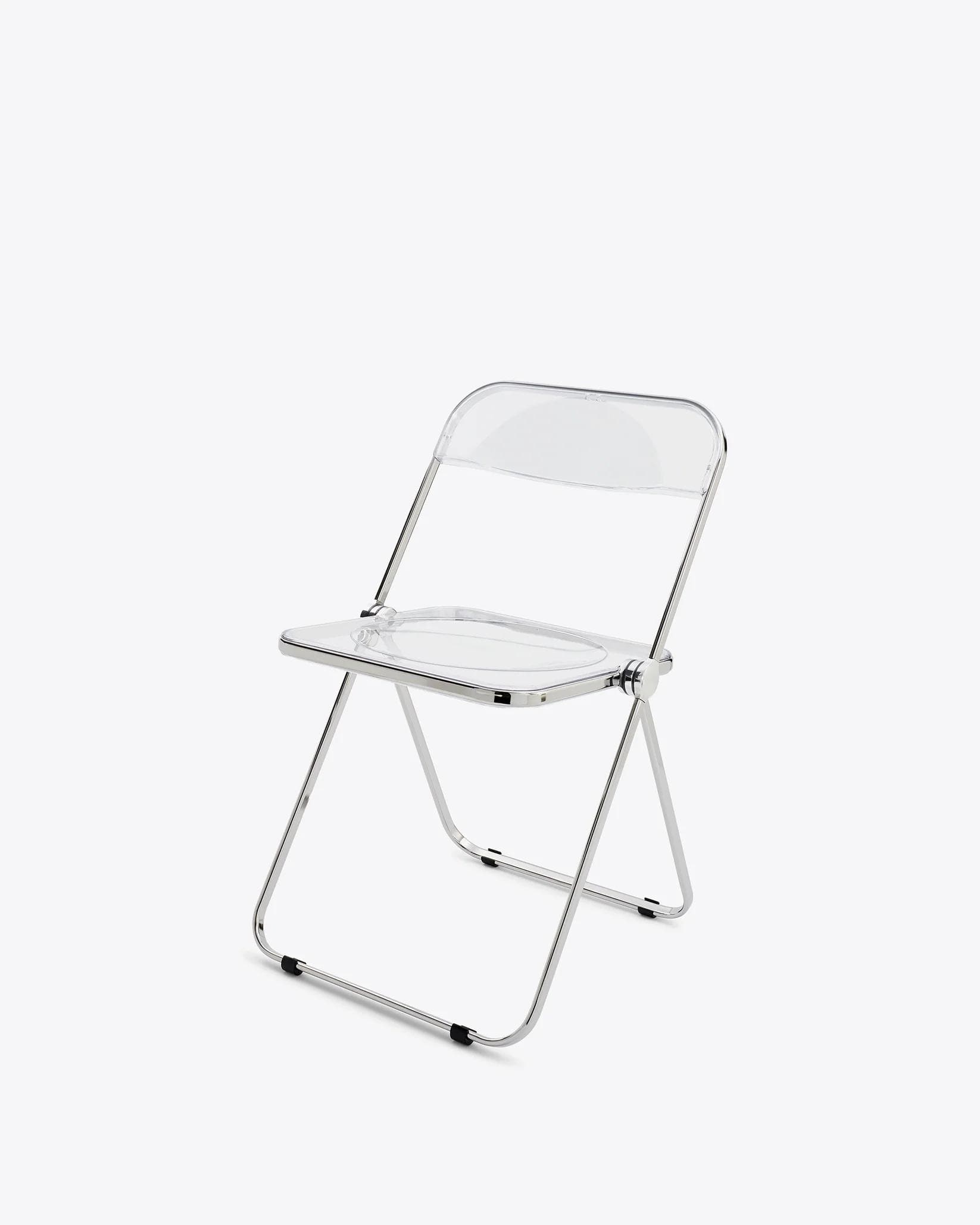 Folding chair Plia, transparent, chrome, by G. Piretti, Anonima Castelli