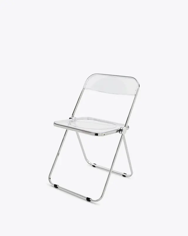 Folding chair Plia, transparent, chrome, by G. Piretti, Anonima Castelli - DIMENSION