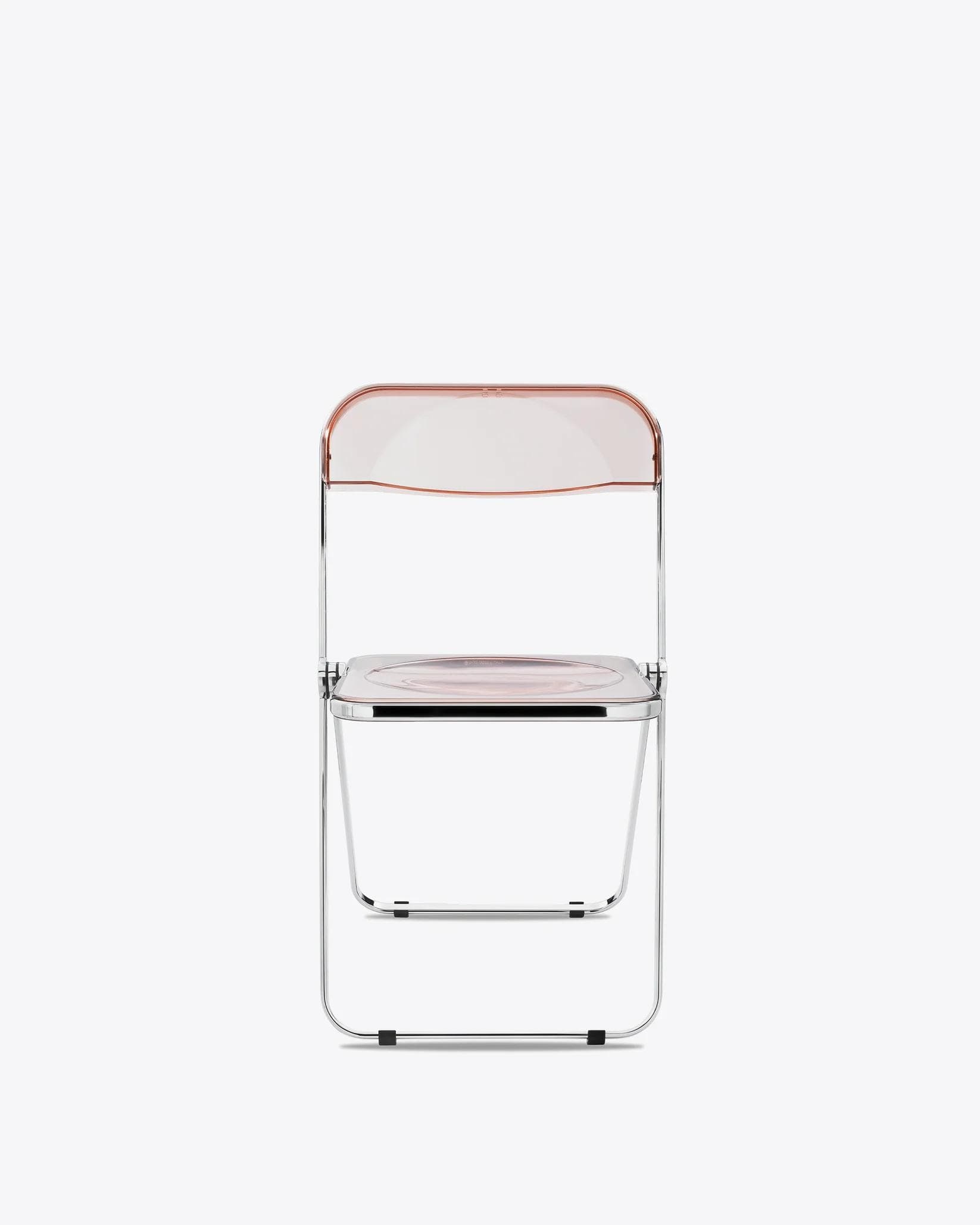 Folding chair Plia pink, chrome, by G. Piretti, Anonima Castelli - 348566