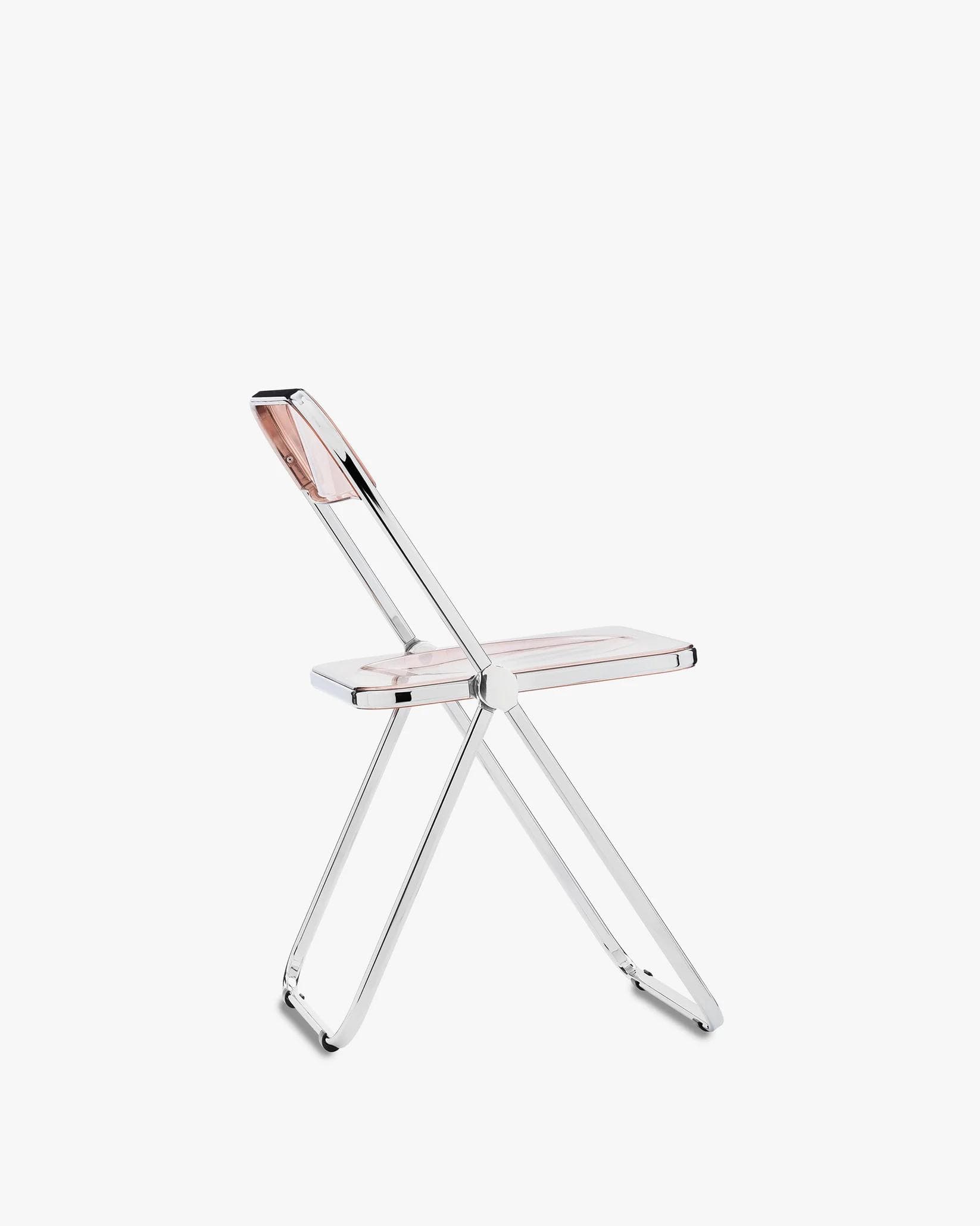 Folding chair Plia pink, chrome, by G. Piretti, Anonima Castelli - 348567