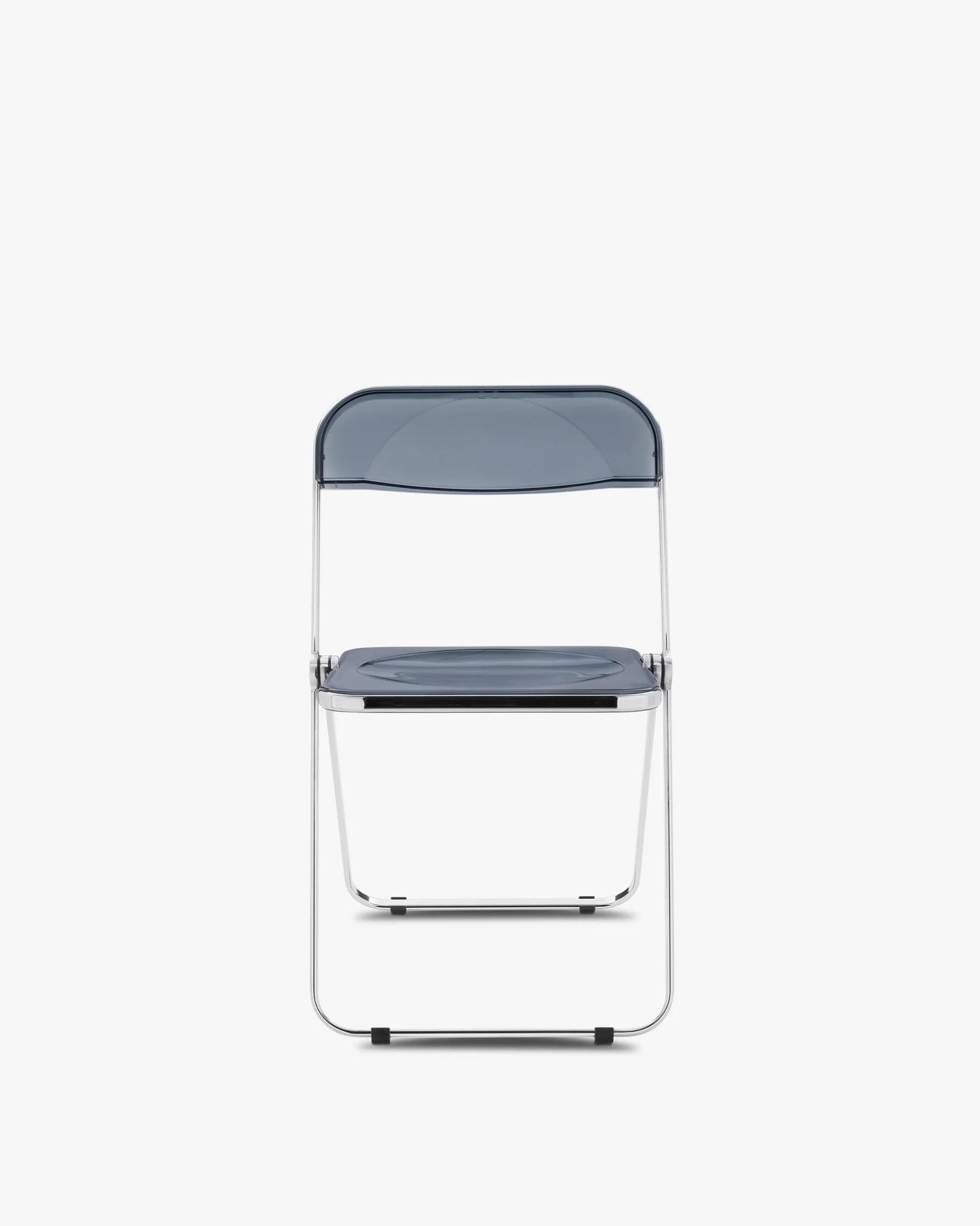 Folding chair Plia, blue, chrome, by G. Piretti, Anonima Castelli - 348557