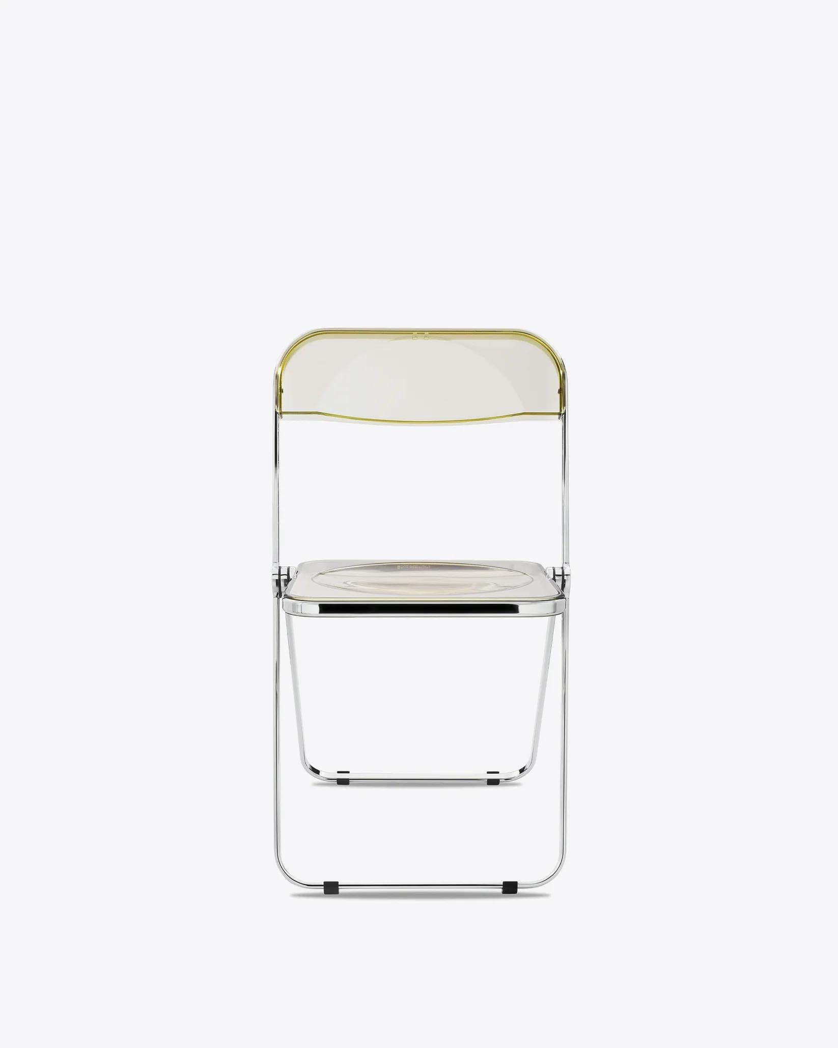Folding chair Plia yellow, chrome, by G. Piretti, Anonima Castelli - 348548