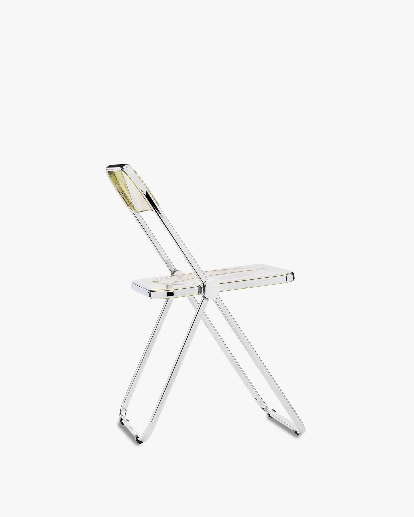 Folding chair Plia yellow, chrome, by G. Piretti, Anonima Castelli - 348549