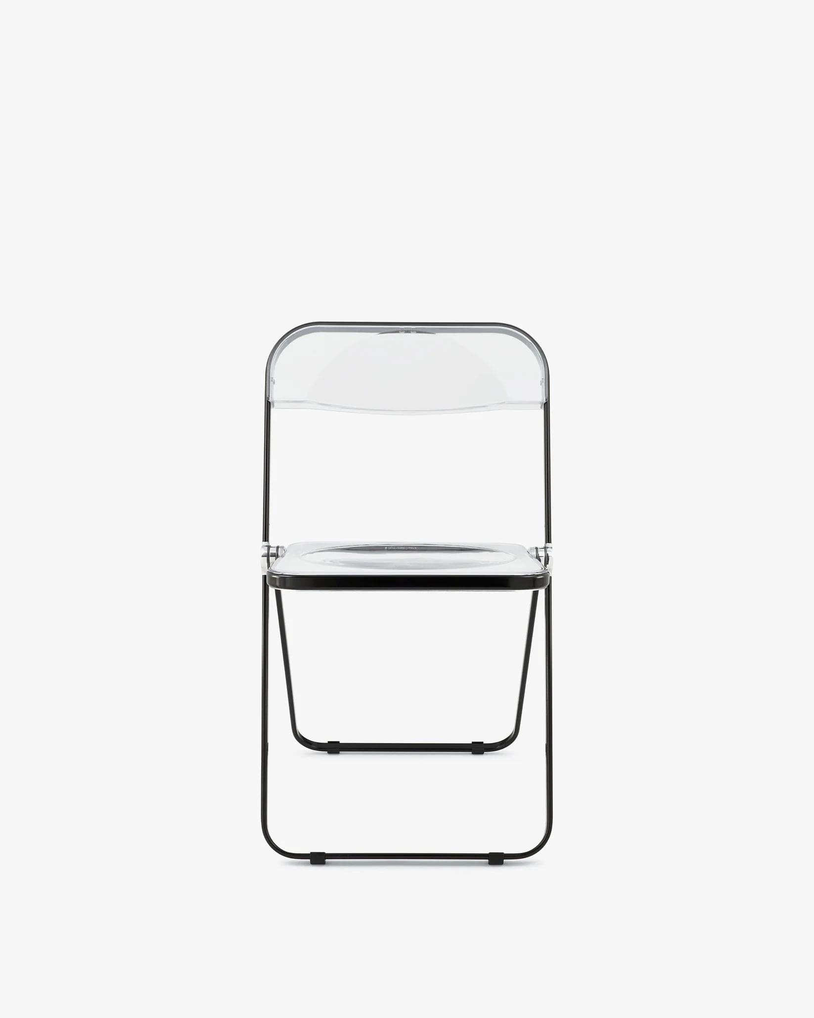 Folding chair Plia, transparent, black, by G. Piretti, Anonima Castelli - 348539