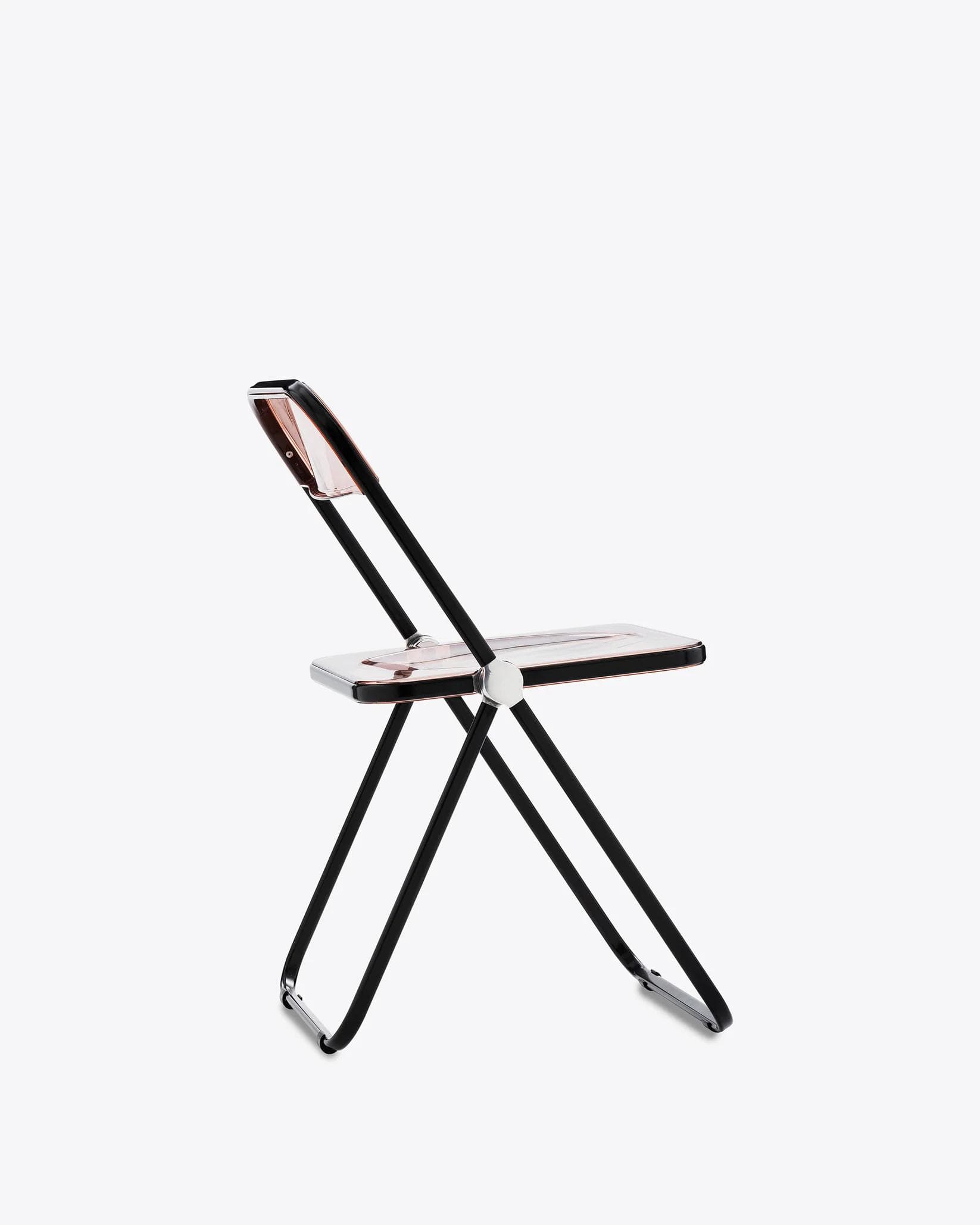 Folding chair Plia, pink, black, by G. Piretti, Anonima Castelli - 348531