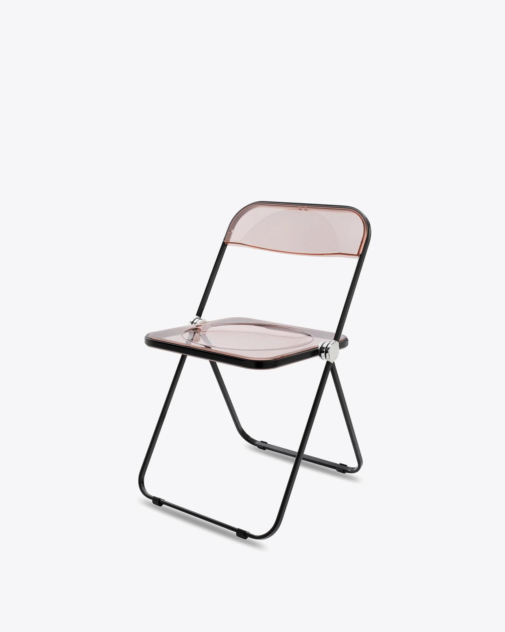 Folding chair Plia, pink, black, by G. Piretti, Anonima Castelli