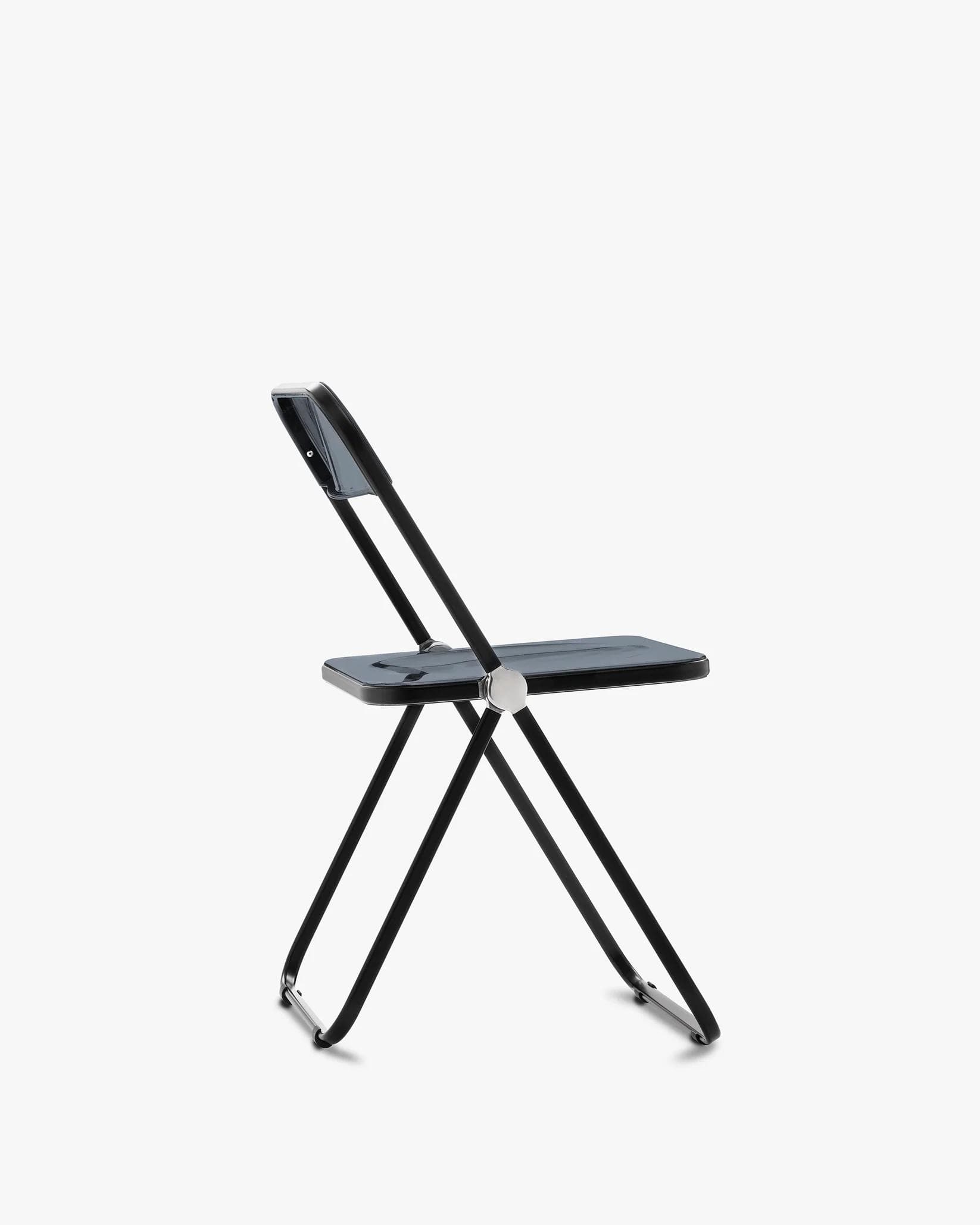 Plia folding chair, black, blue, by G. Piretti, Anonima Castelli - 348522