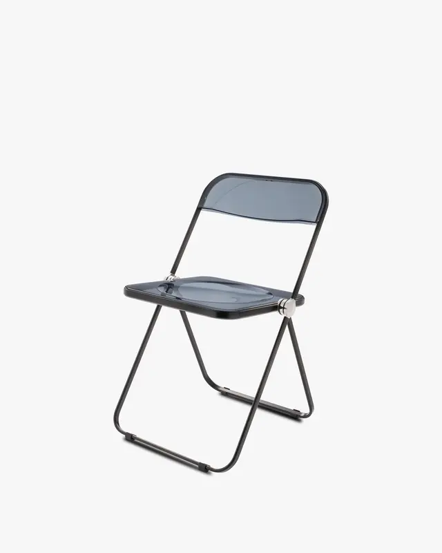 Plia folding chair, black, blue, by G. Piretti, Anonima Castelli - DIMENSION