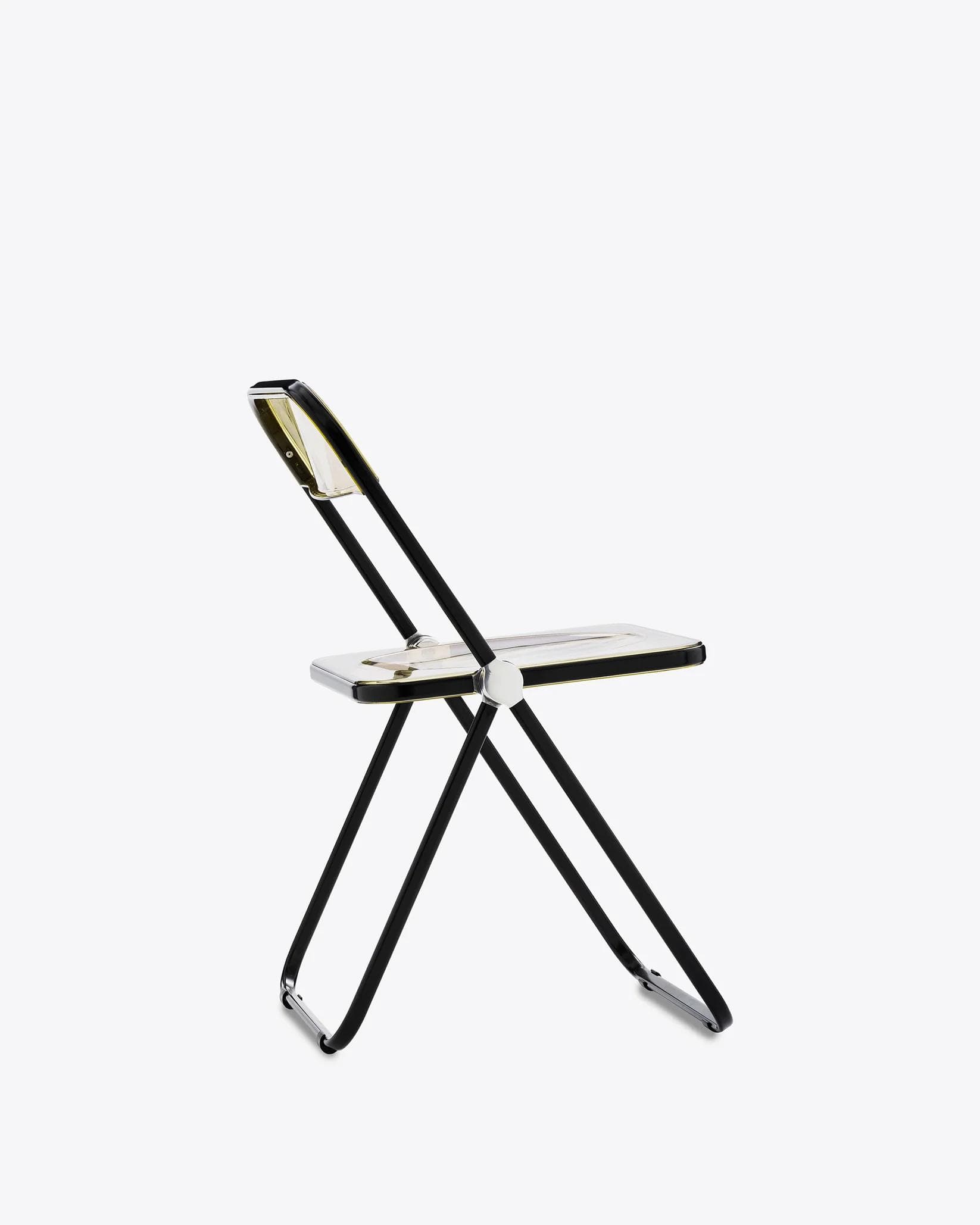 Plia folding chair, yellow, black, by G. Piretti, Anonima Castelli - 348513