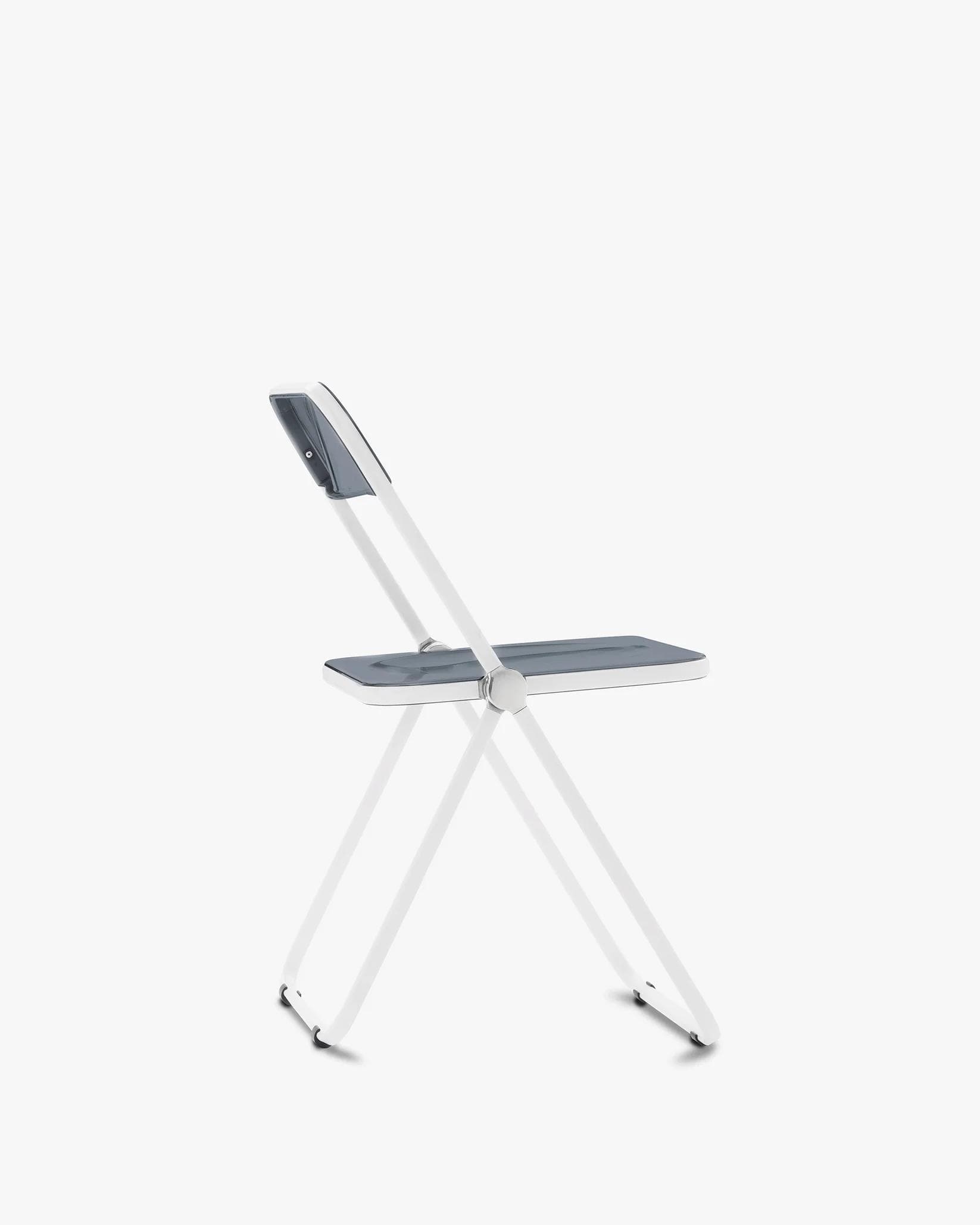 Folding chair Plia, blue, white, by G. Piretti, Anonima Castelli - 348493
