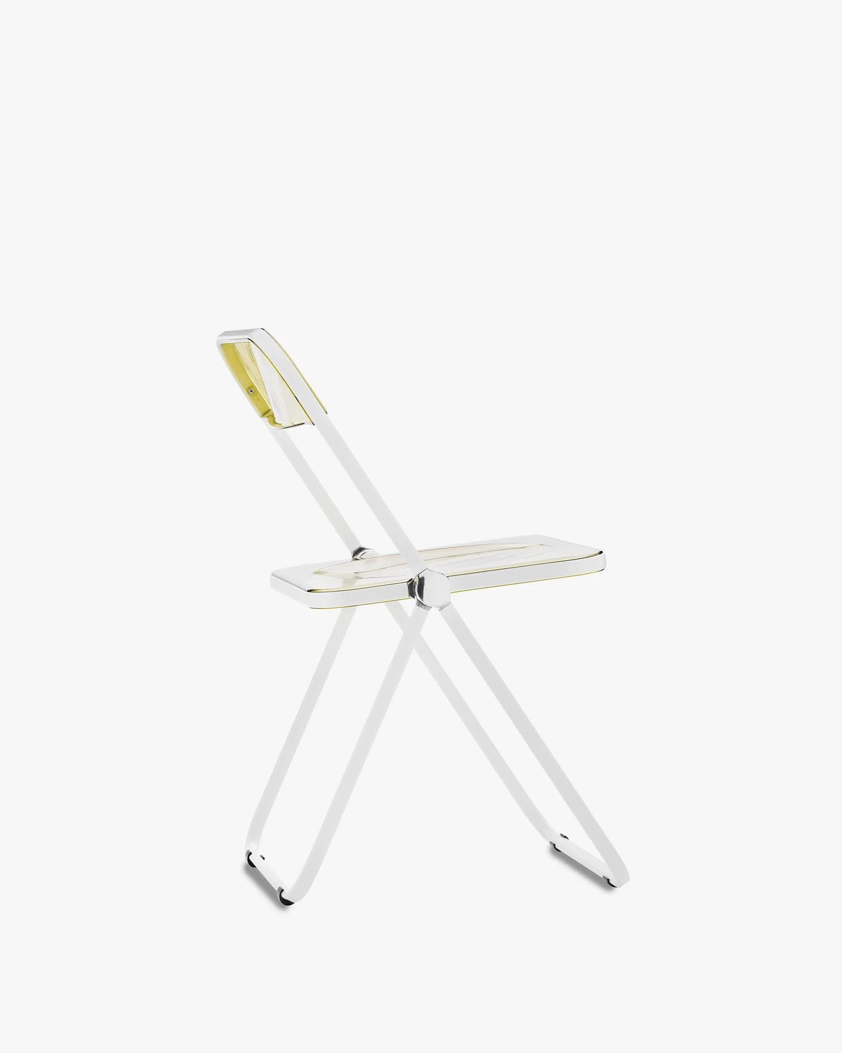 Folding chair Plia, yellow, white, by G. Piretti, Anonima Castelli - 348485