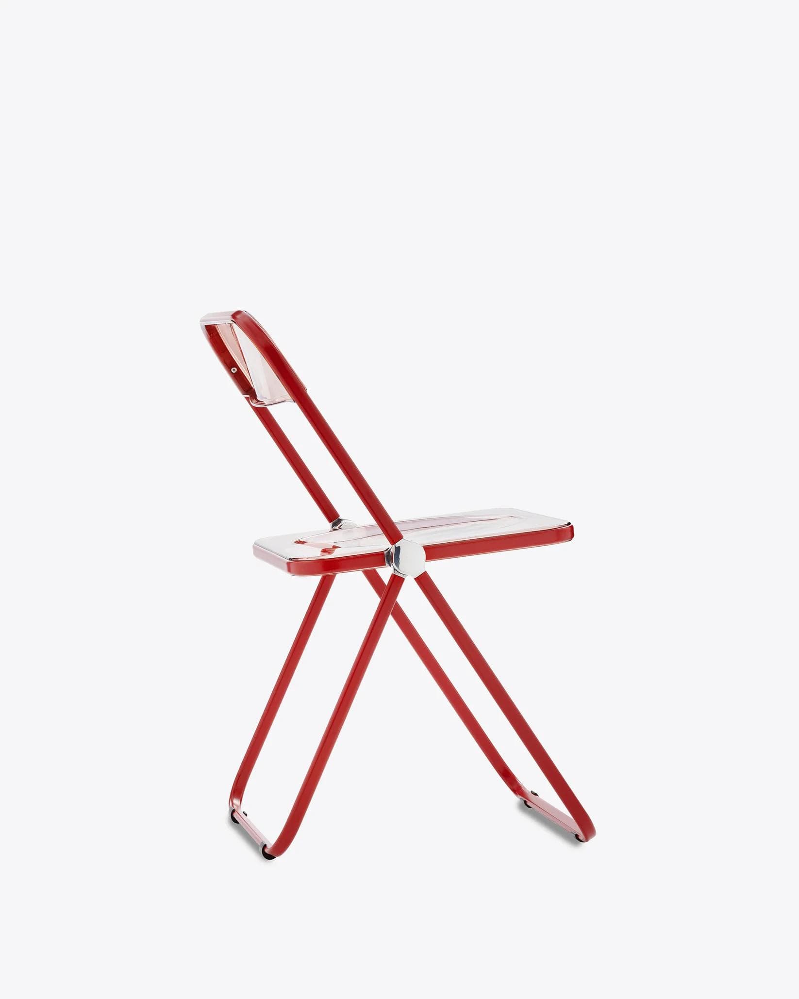 Plia folding chair, pink, red, by G. Piretti, Anonima Castelli - 348468