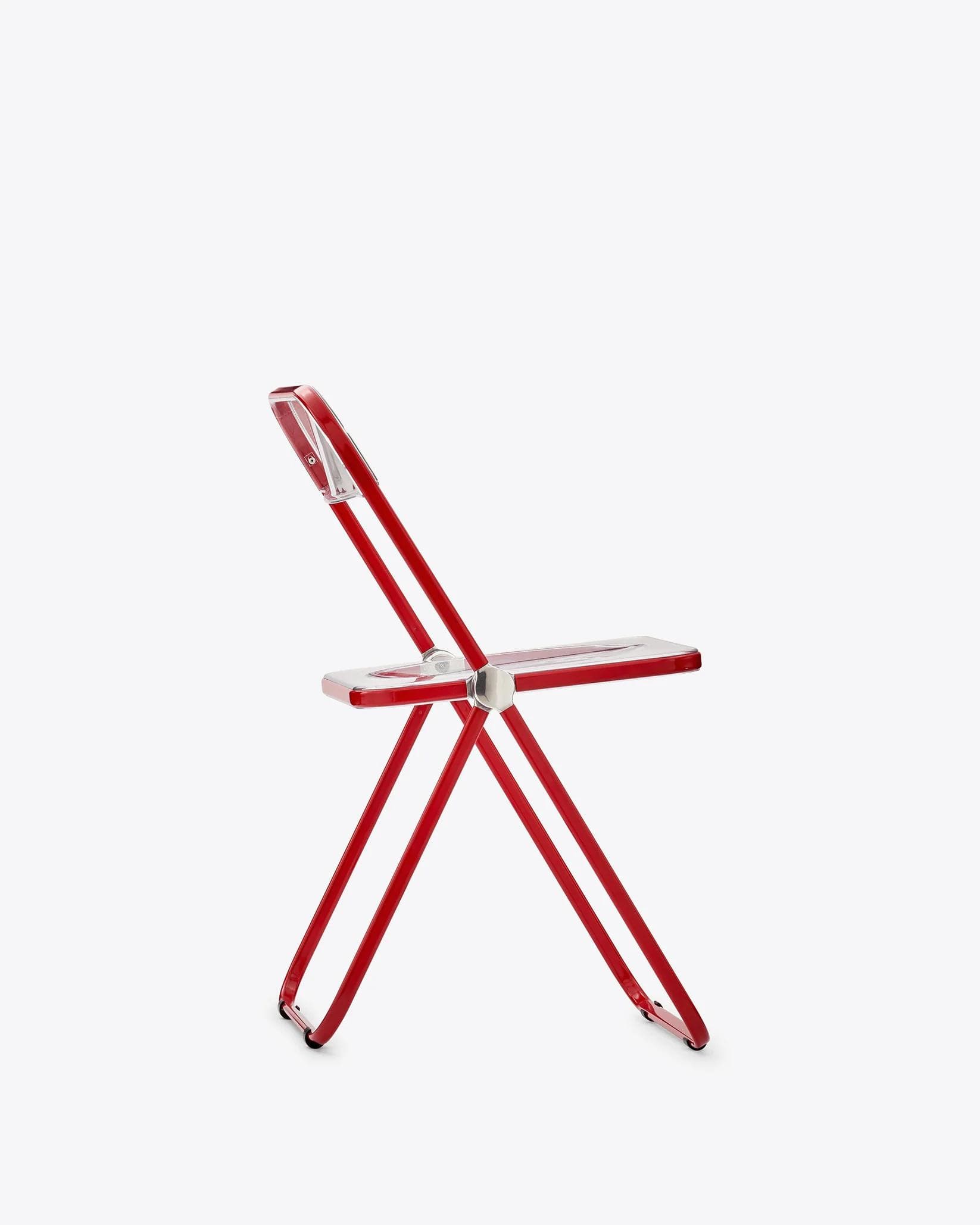 Folding chair Plia, yellow, red, by G. Piretti, Anonima Castelli - 348926