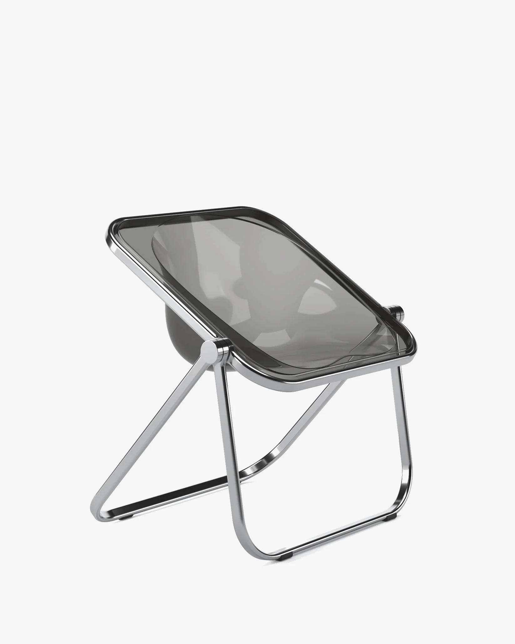 Plona armchair, chrome, black, by G. Piretti, Anonima Castelli