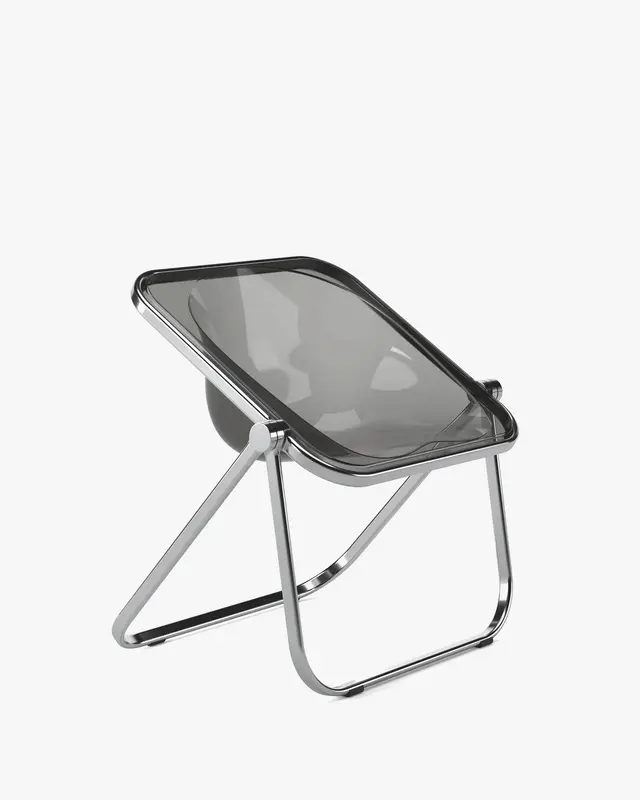 Plona armchair, chrome, black, by G. Piretti, Anonima Castelli - DIMENSION