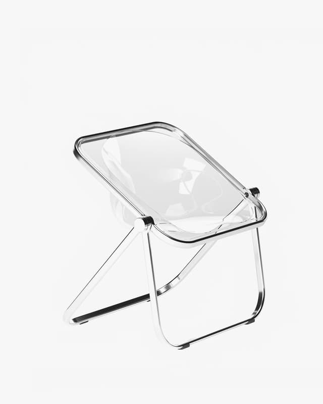 Armchair Plona chromed, transparent, by G. Piretti, Anonima Castelli - DIMENSION