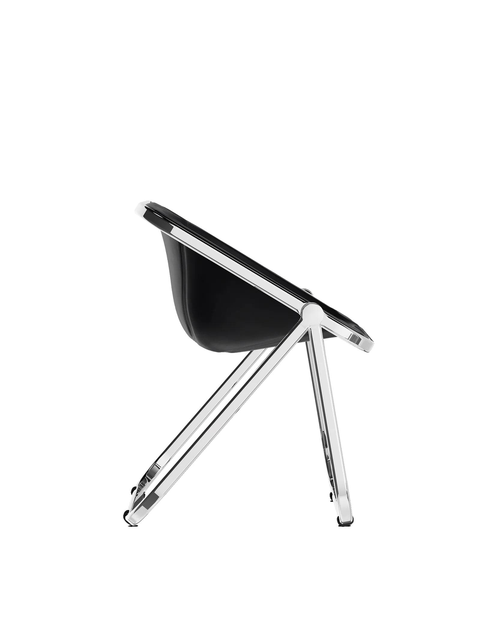 Plona armchair, chrome, black, leather, by G. Piretti, Anonima Castelli - 348400