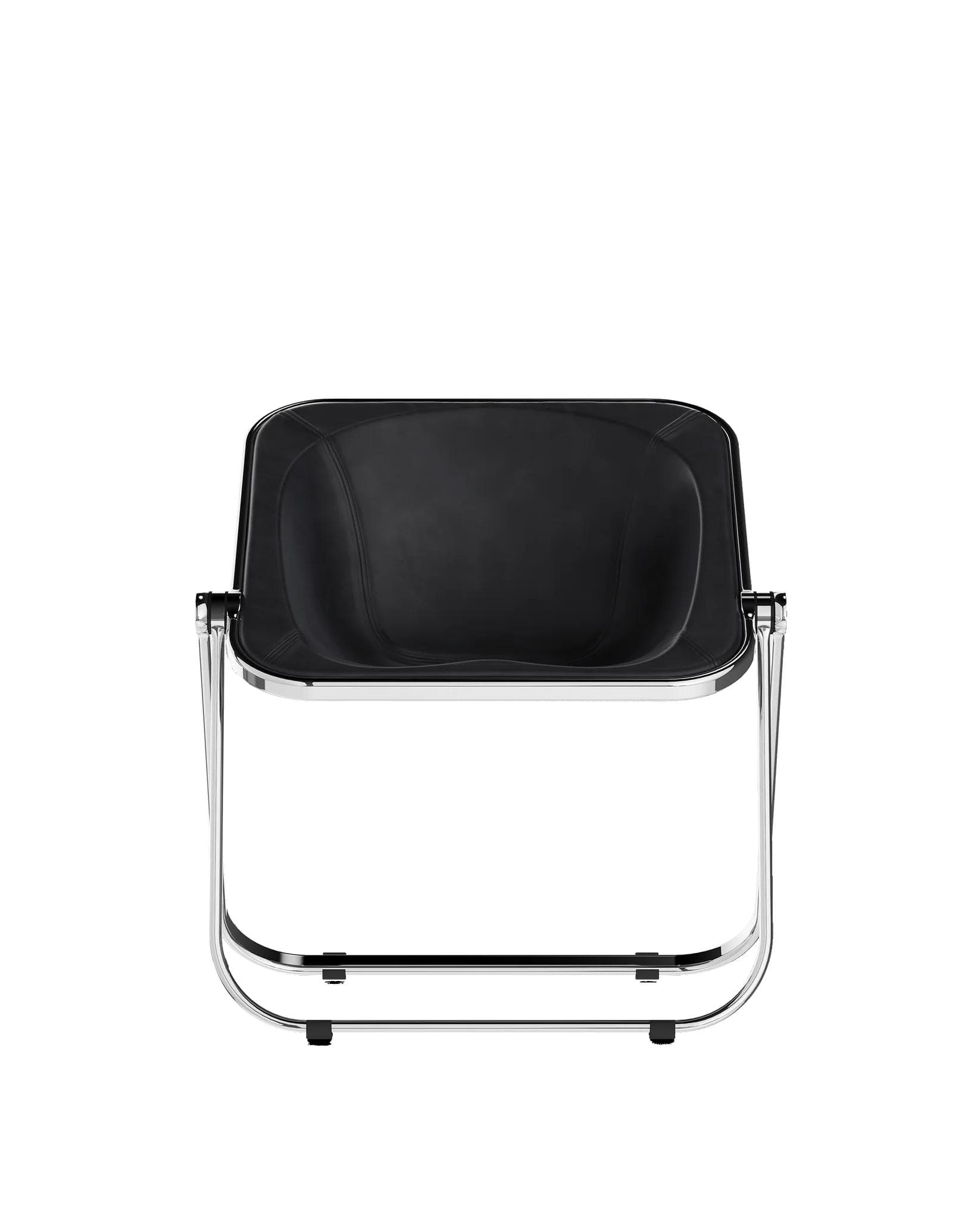 Plona armchair, chrome, black, leather, by G. Piretti, Anonima Castelli - 348399