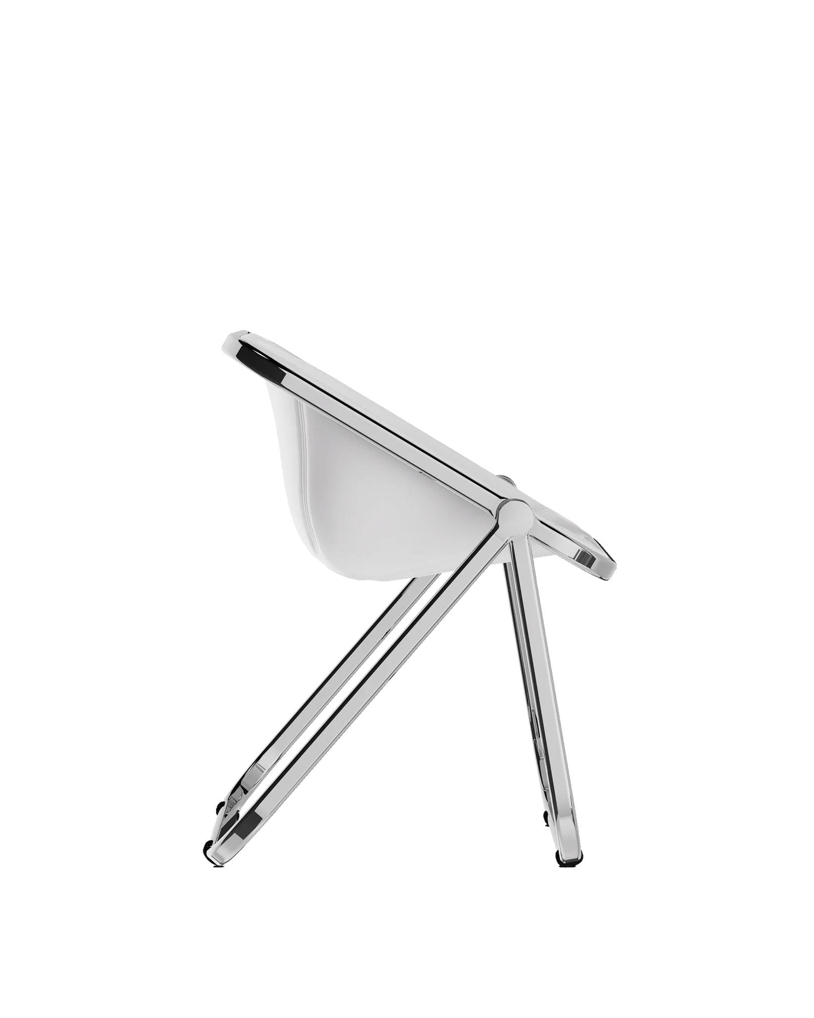 Plona armchair, chrome, white, leather, by G. Piretti, Anonima Castelli - 348384
