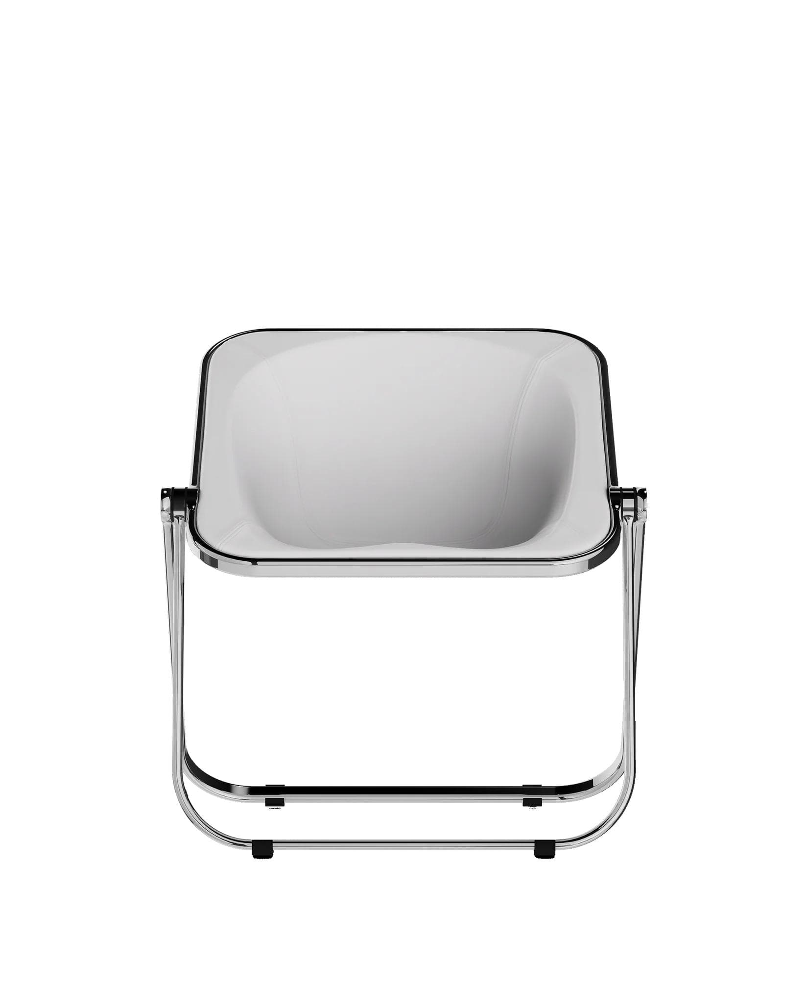 Plona armchair, chrome, white, leather, by G. Piretti, Anonima Castelli - 348383