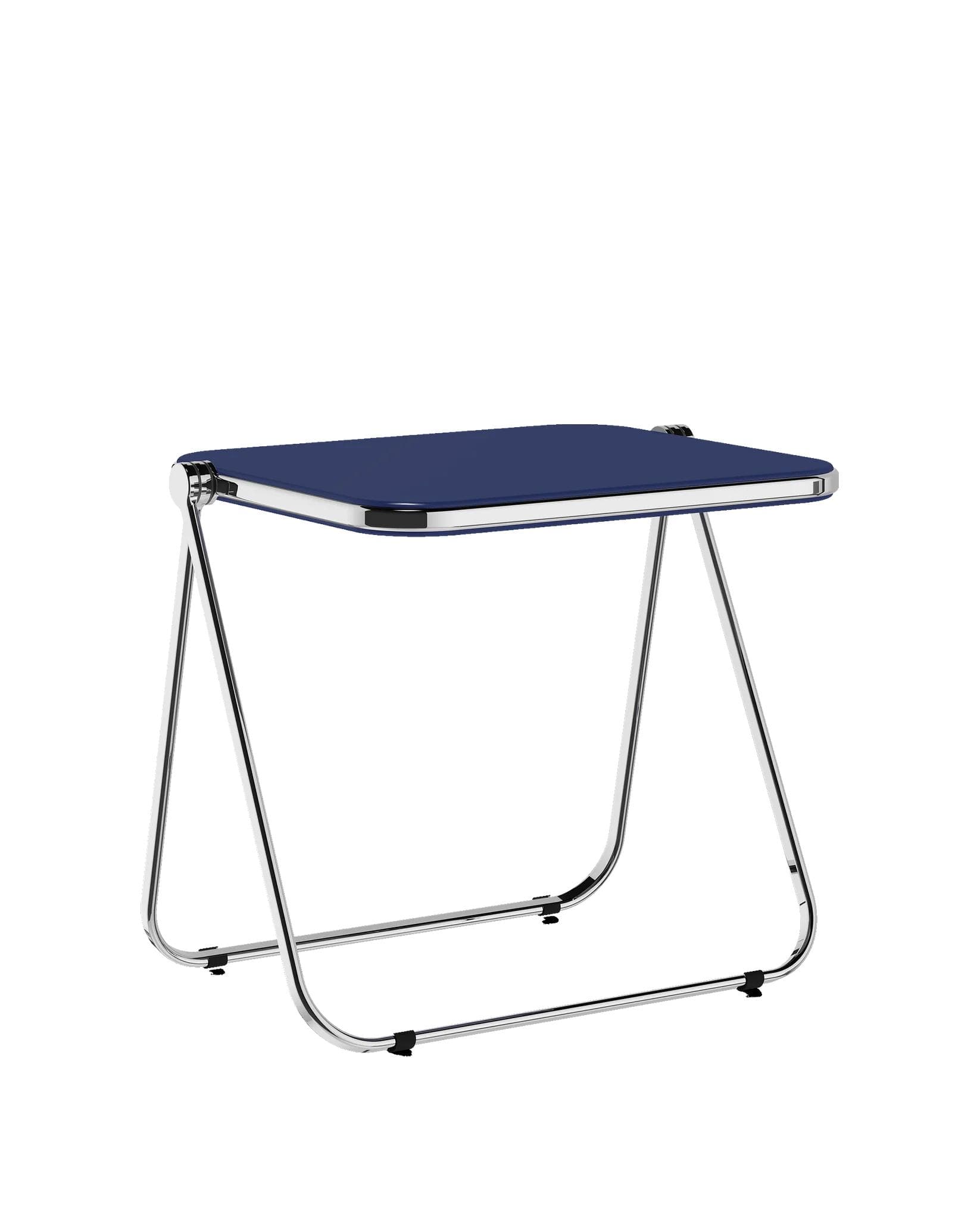 Folding desk Platone, blue, matte, by G. Piretti, Anonima Castelli