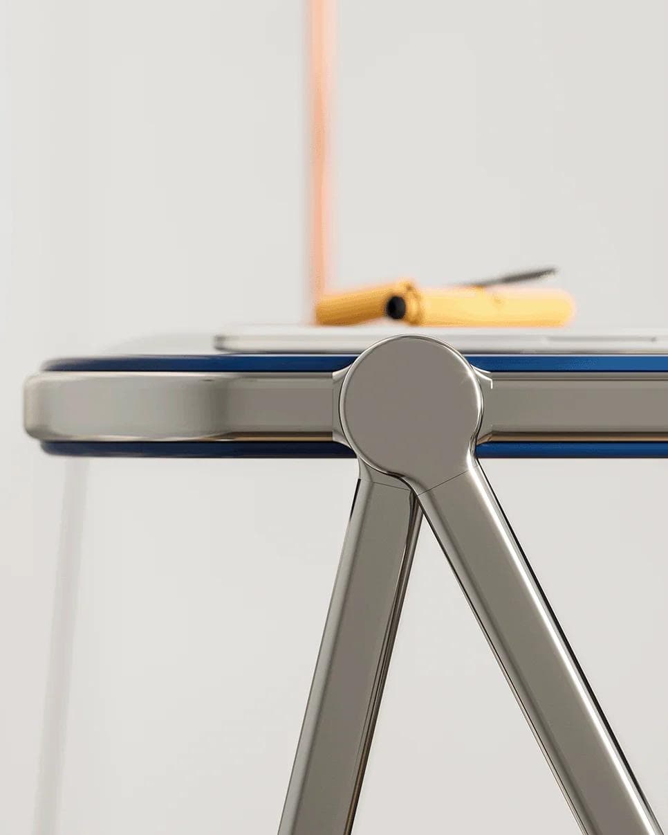 Folding desk Platone white, matte, by G. Piretti, Anonima Castelli - 348311
