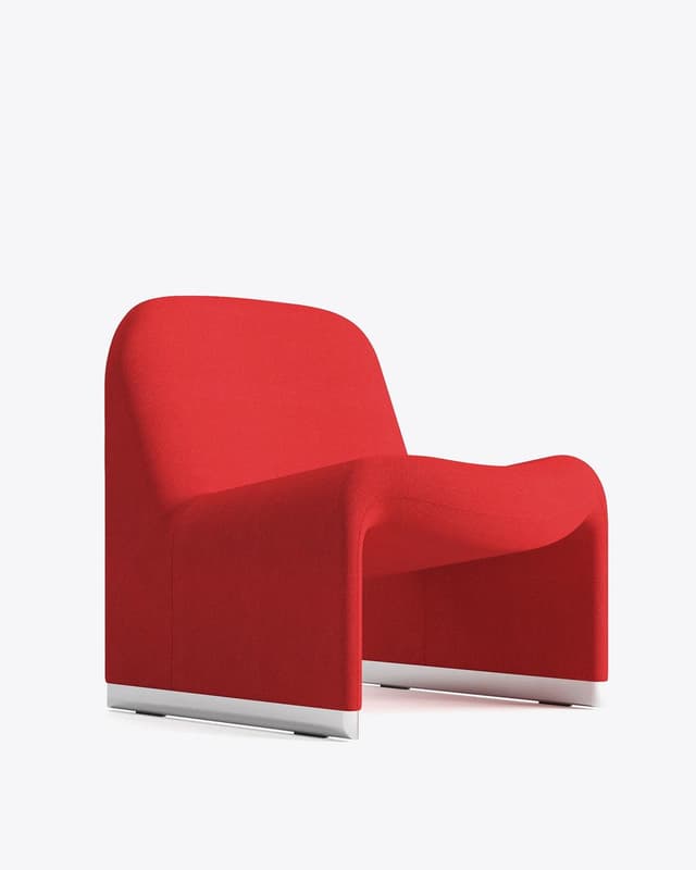 Alky lounge chair red, Trevira fabric, by G. Piretti, Anonima Castelli - DIMENSION
