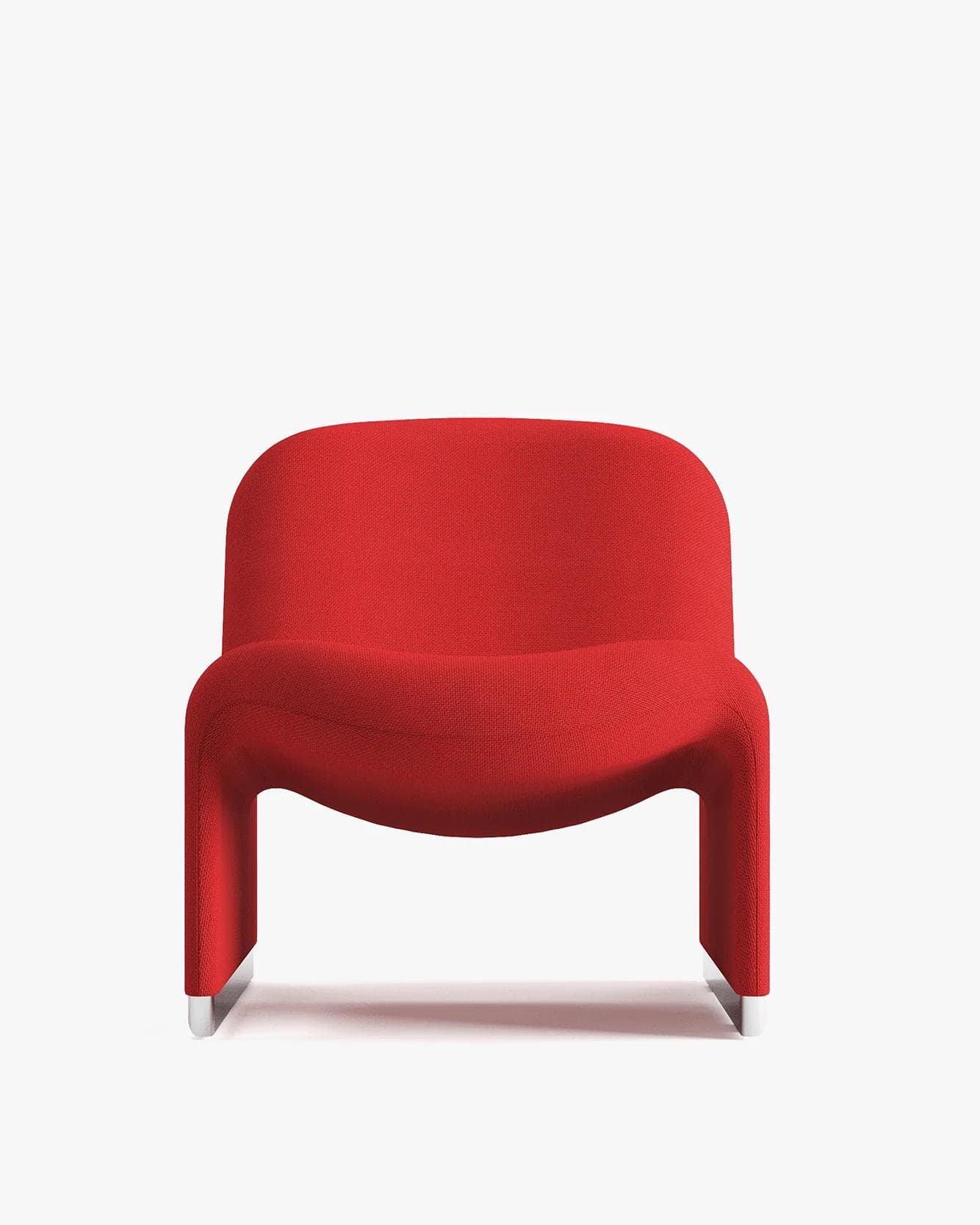 Alky lounge chair red, Trevira fabric, by G. Piretti, Anonima Castelli - 348283