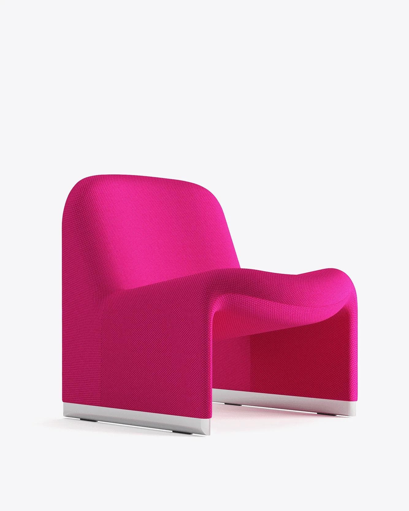 Alky lounge chair, pink, Trevira fabric, by G. Piretti, Anonima Castelli