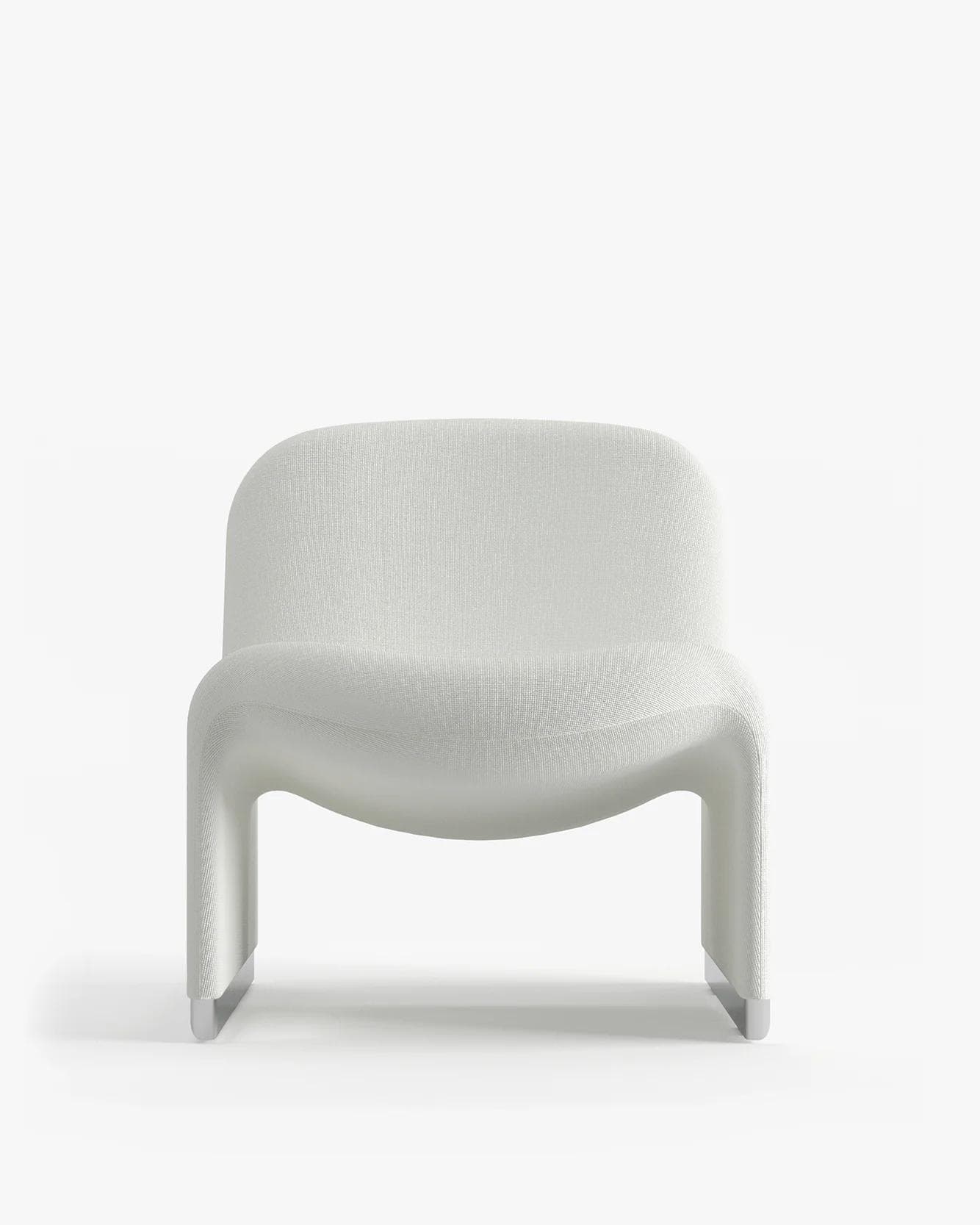 Alky armchair, white, Trevira fabric, by G. Piretti, Anonima Castelli - 348238