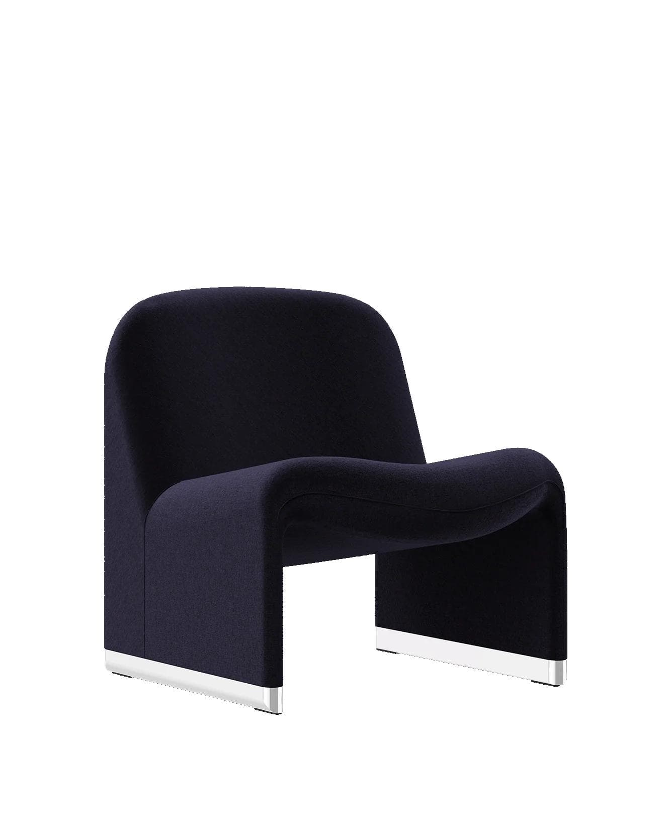 Alky lounge chair, purple, velvet, by G. Piretti, Anonima Castelli