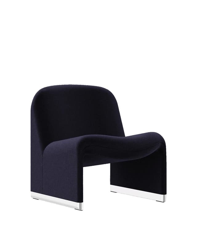Alky lounge chair, purple, velvet, by G. Piretti, Anonima Castelli - DIMENSION