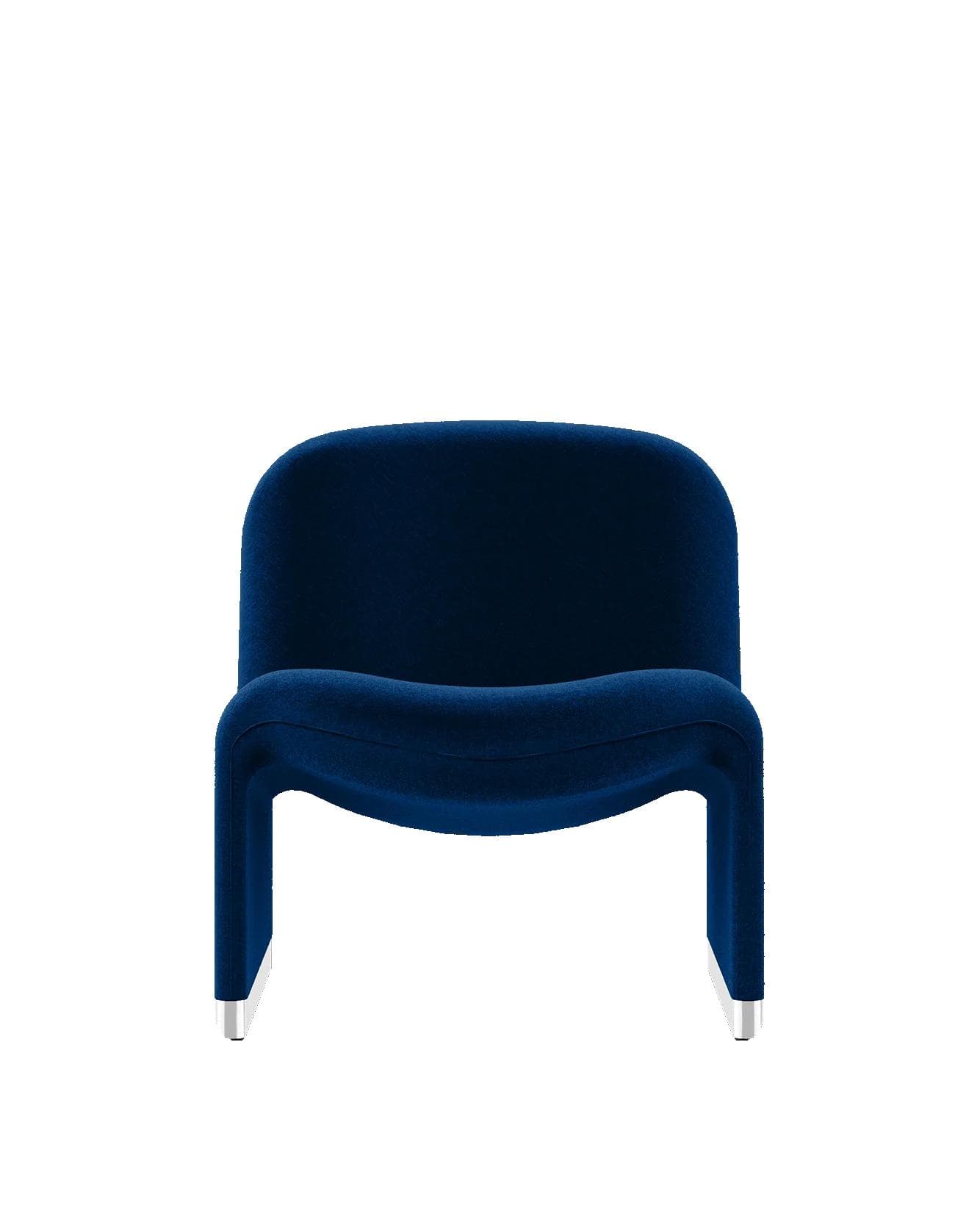 Alky armchair, blue, velvet, by G. Piretti, Anonima Castelli - 348212