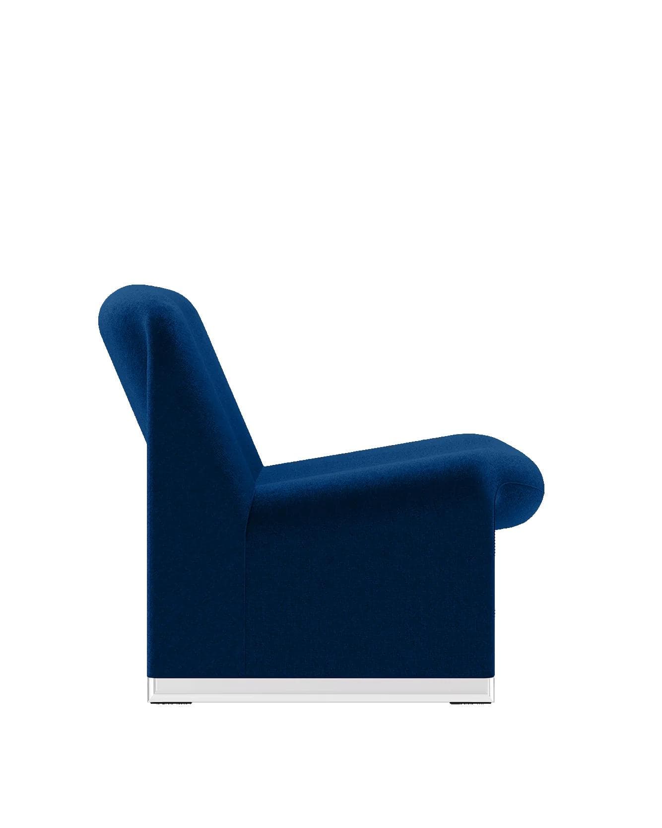 Alky armchair, blue, velvet, by G. Piretti, Anonima Castelli - 348213