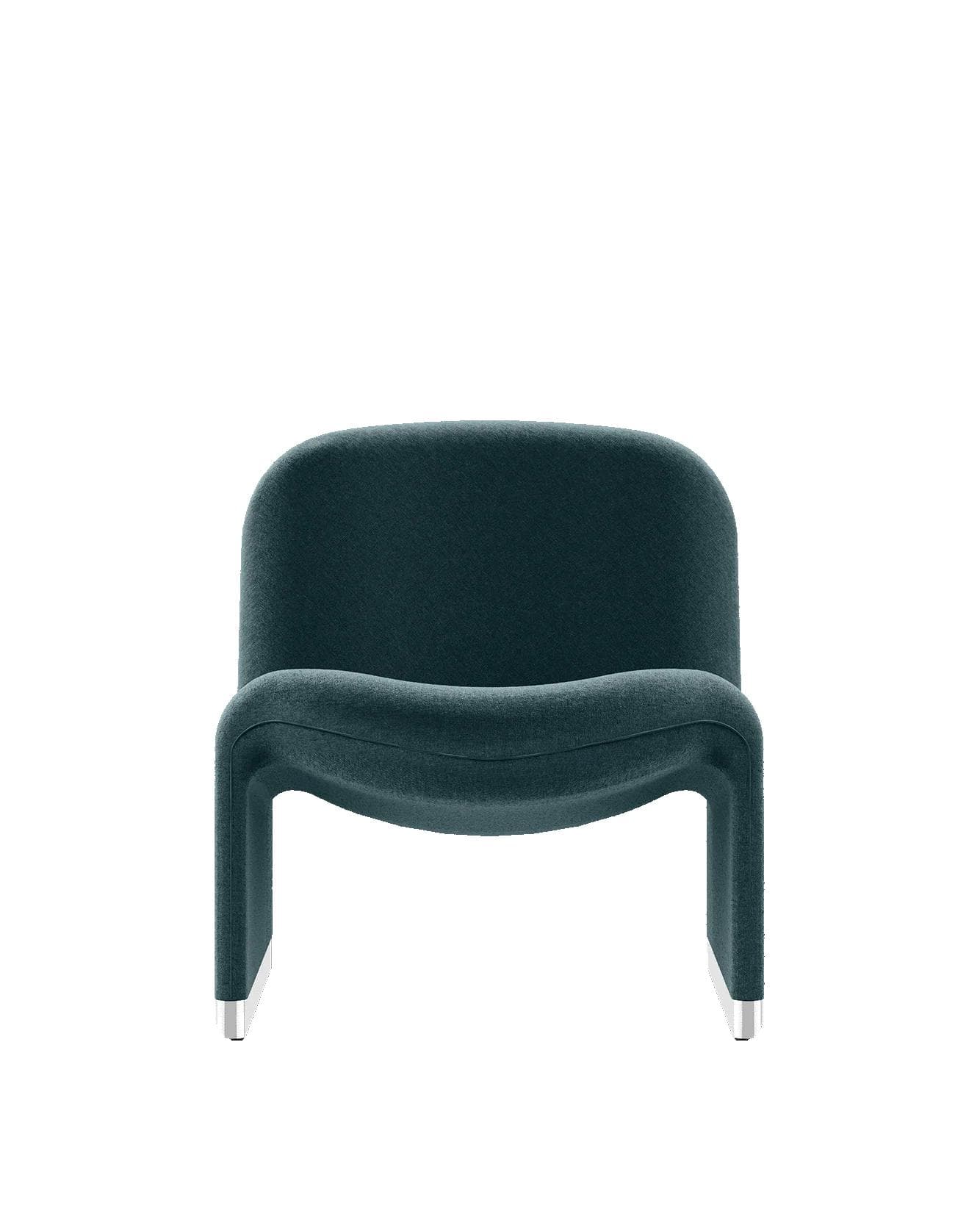 Alky armchair, blue, velvet, by G. Piretti, Anonima Castelli - 348209