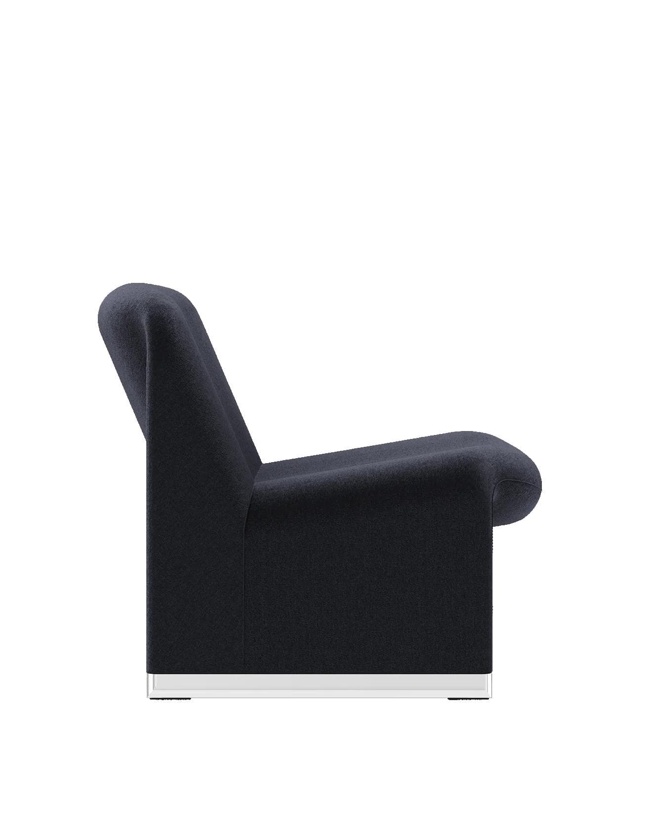 Alky armchair, graphite, velvet, by G. Piretti, Anonima Castelli - 348201