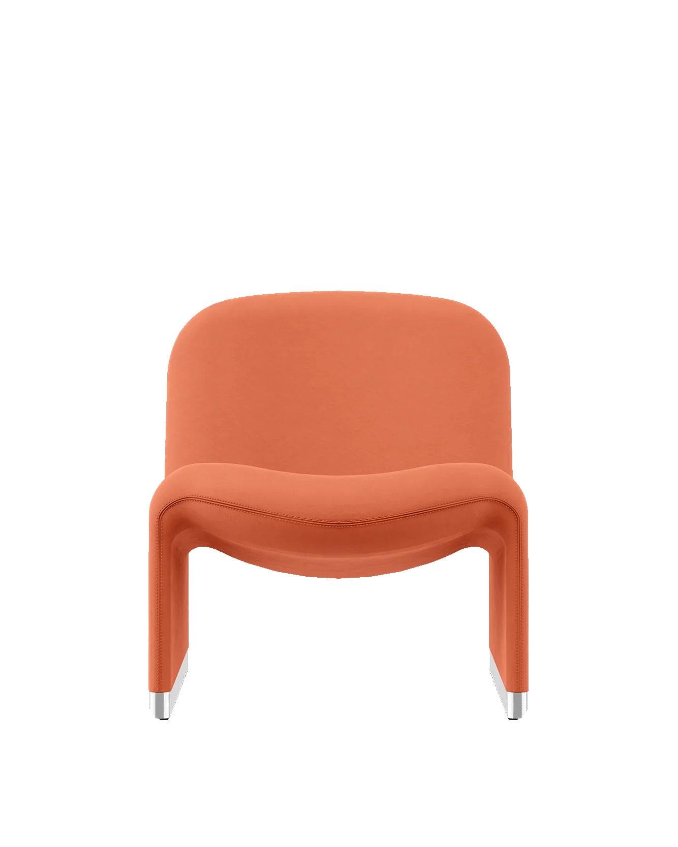 Alky armchair, orange, velvet, by G. Piretti, Anonima Castelli - 348182