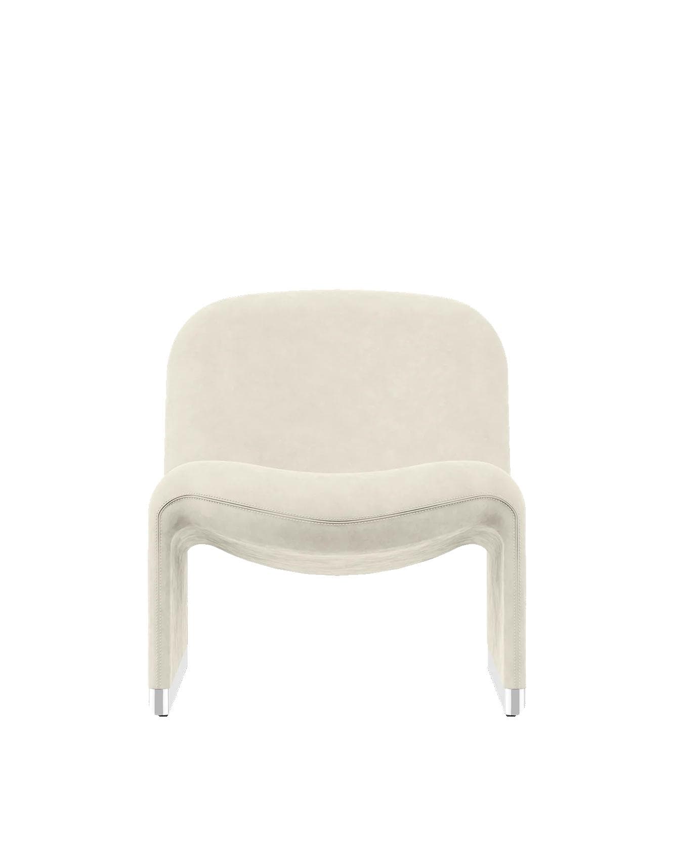 Alky armchair, beige, velvet, by G. Piretti, Anonima Castelli - 348164