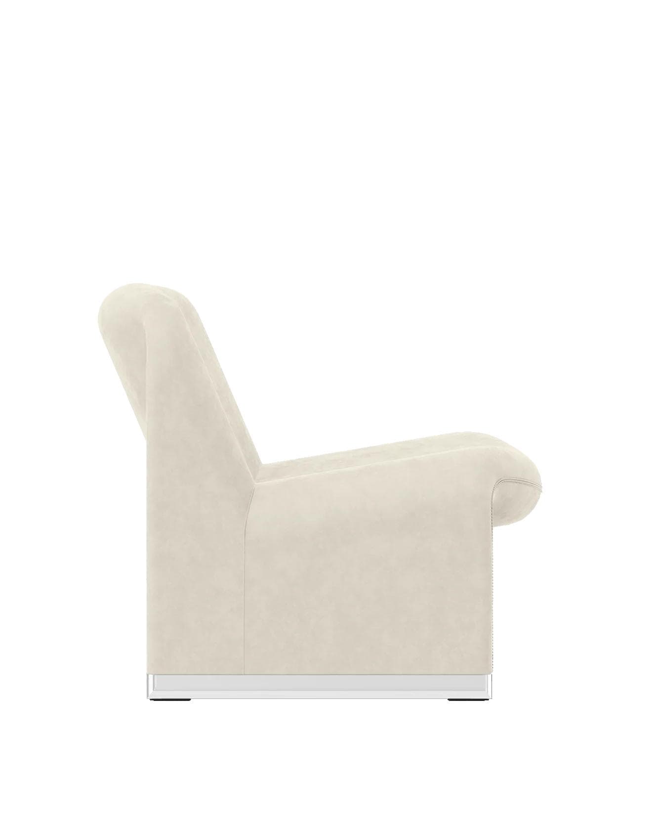 Alky armchair, beige, velvet, by G. Piretti, Anonima Castelli - 348165